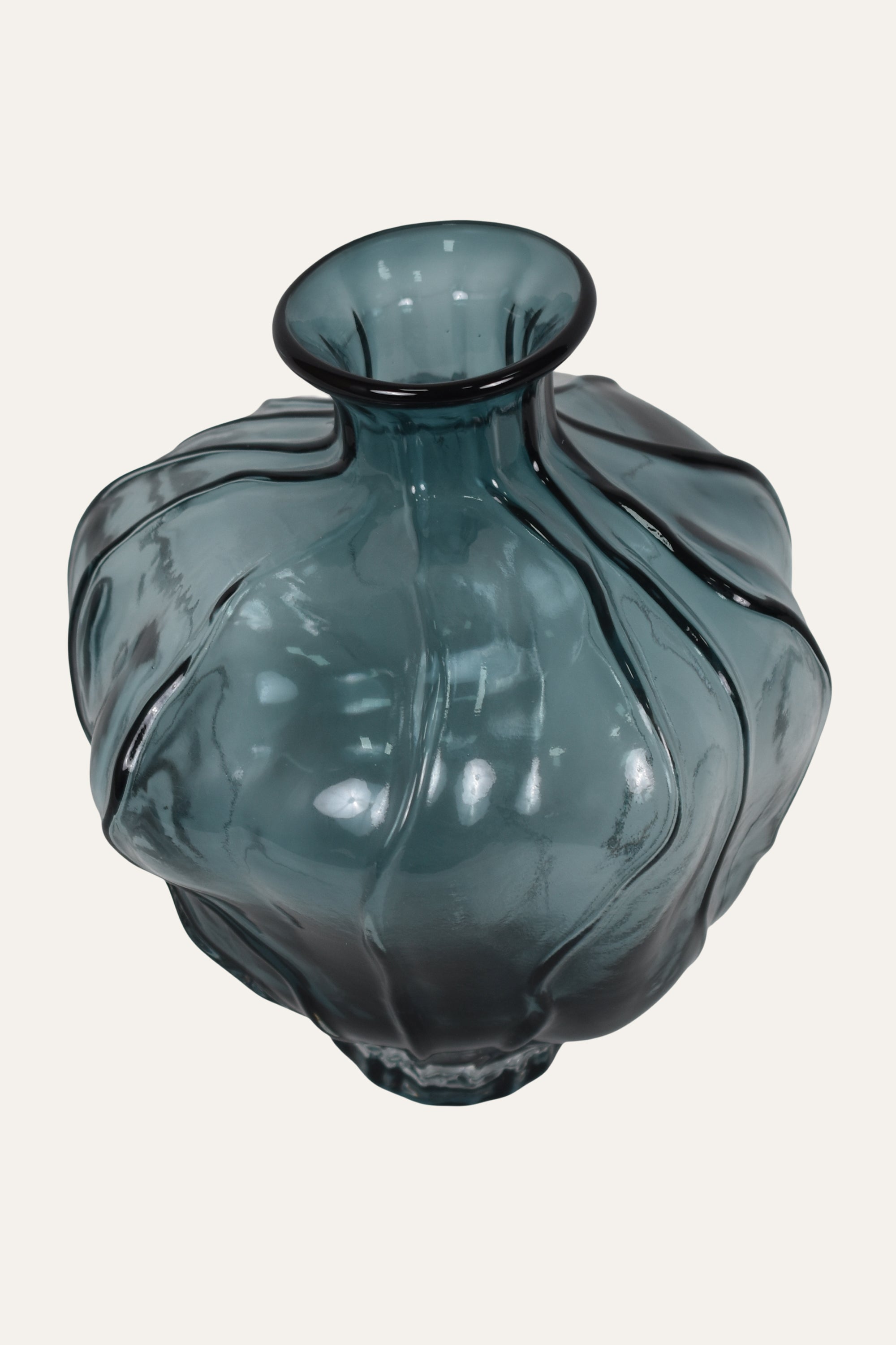 Blue glass vase