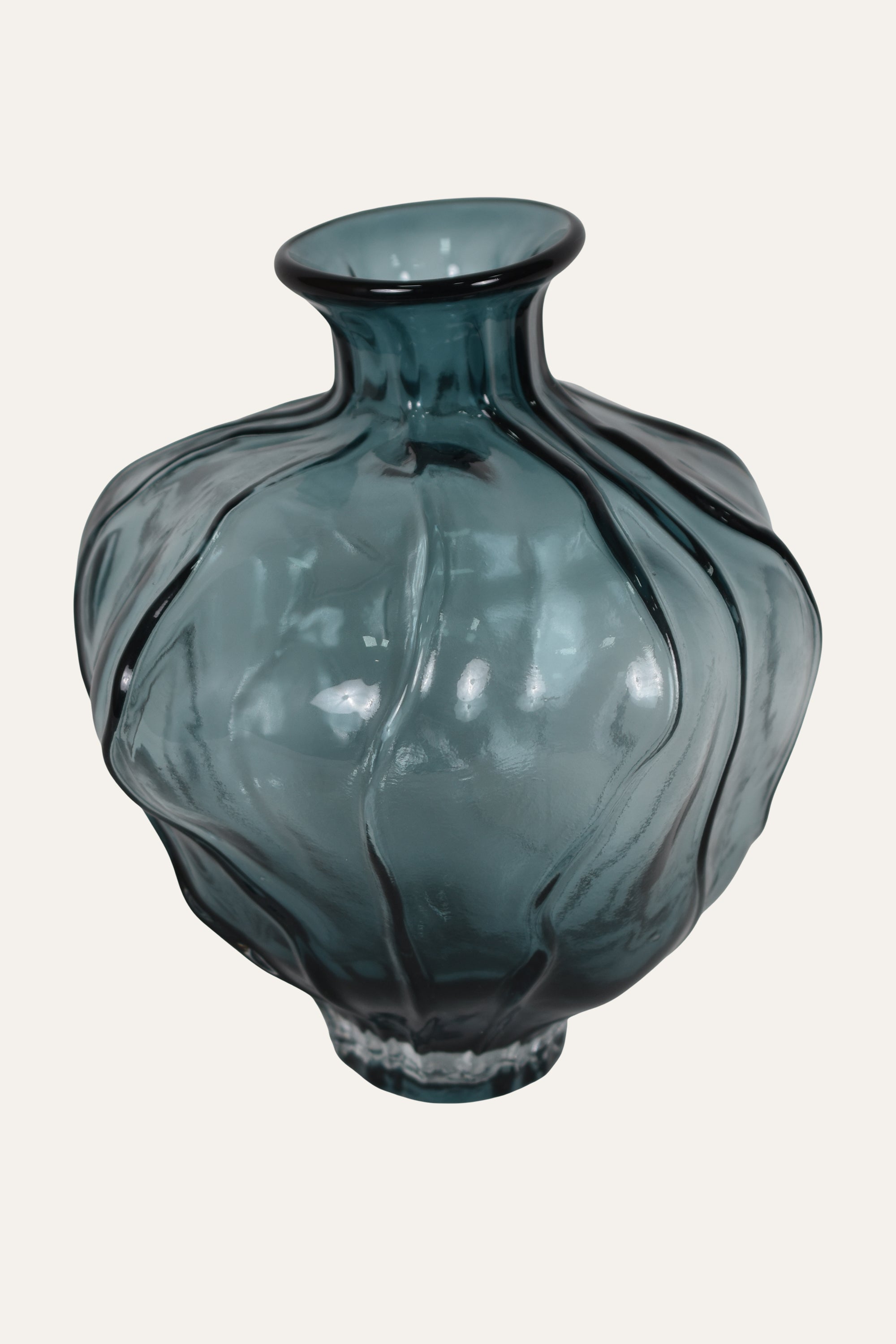 Blue glass vase