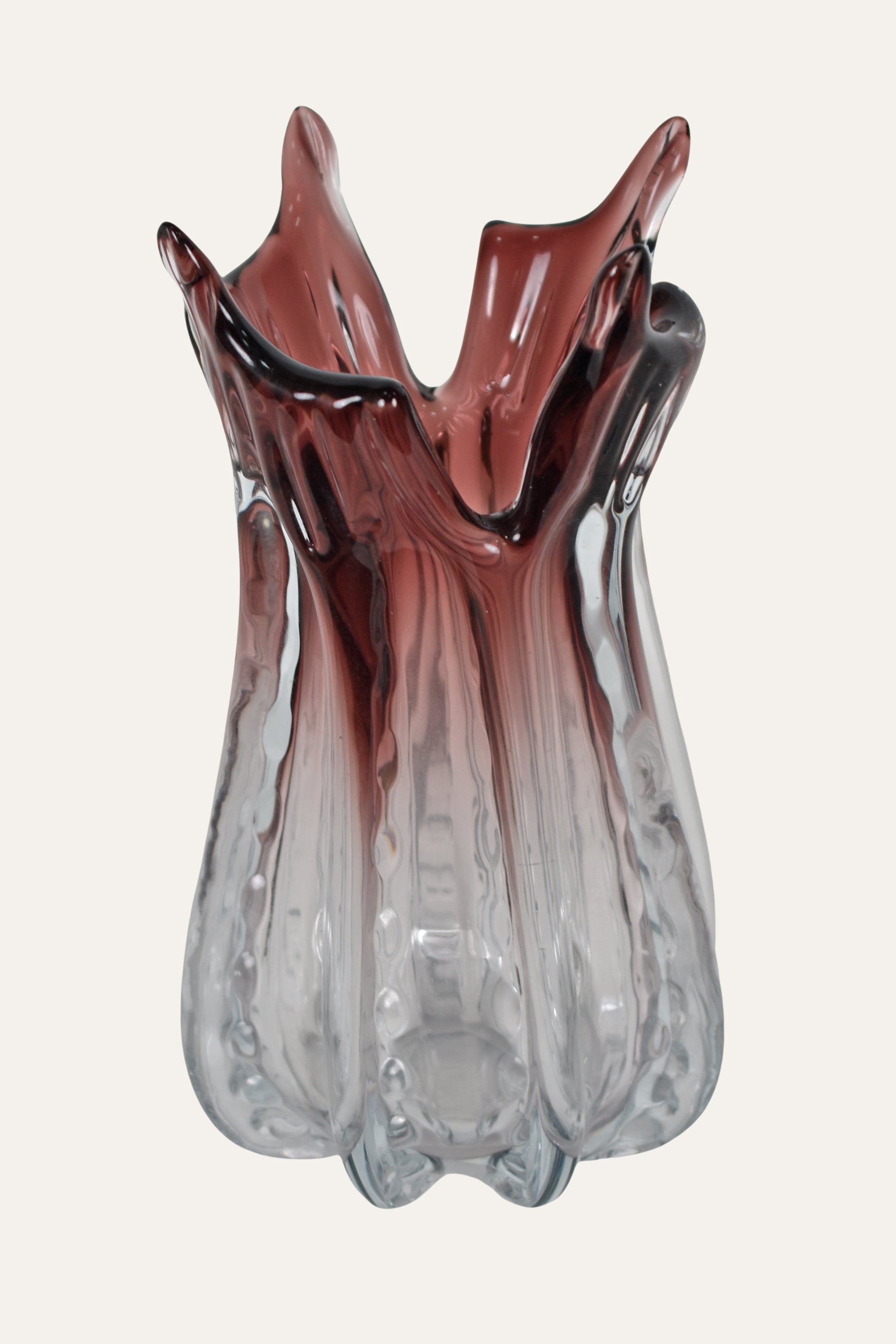 Glass vase with a unique design