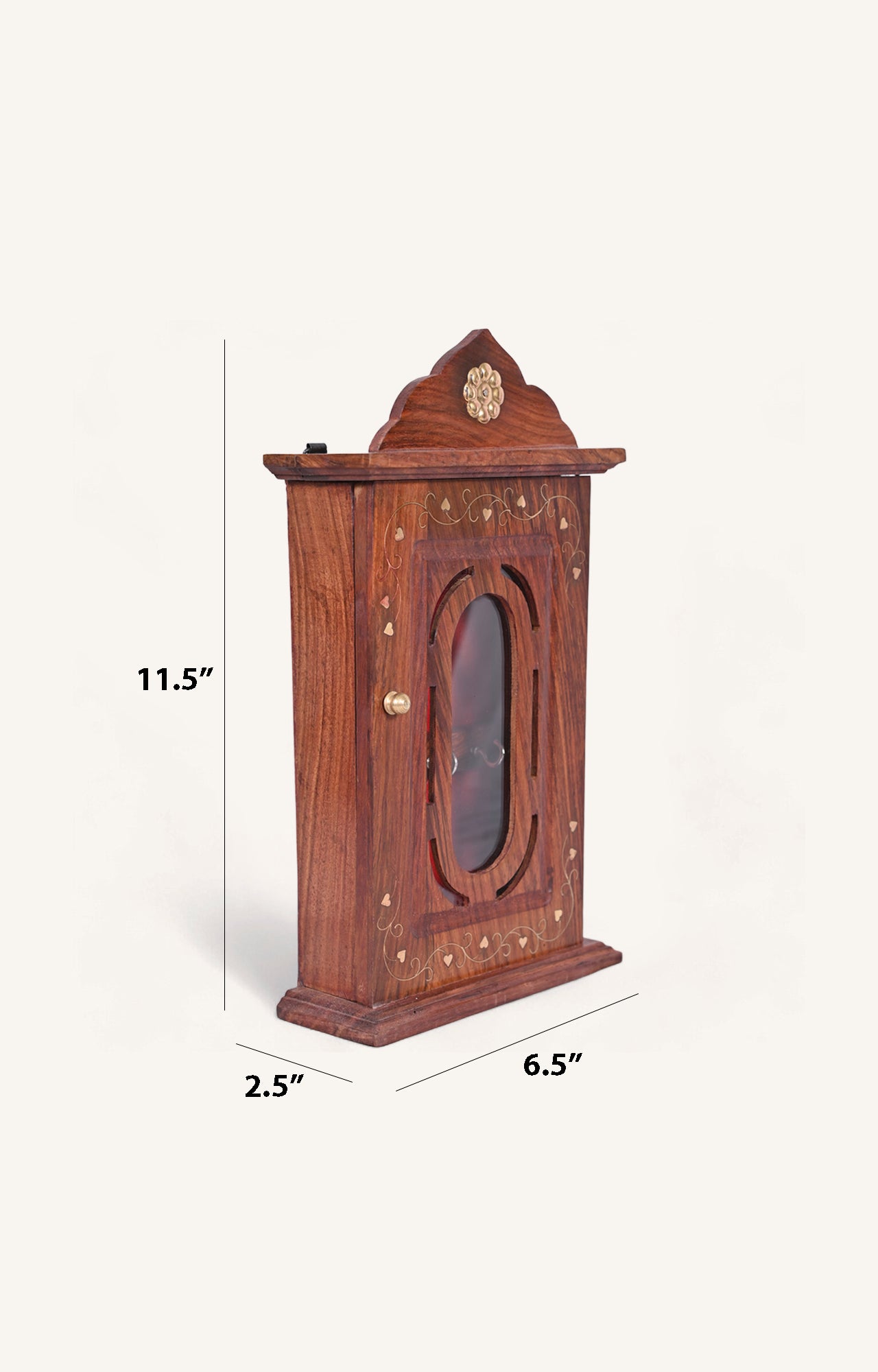 Vintage-Inspired Wooden Key Holder_size