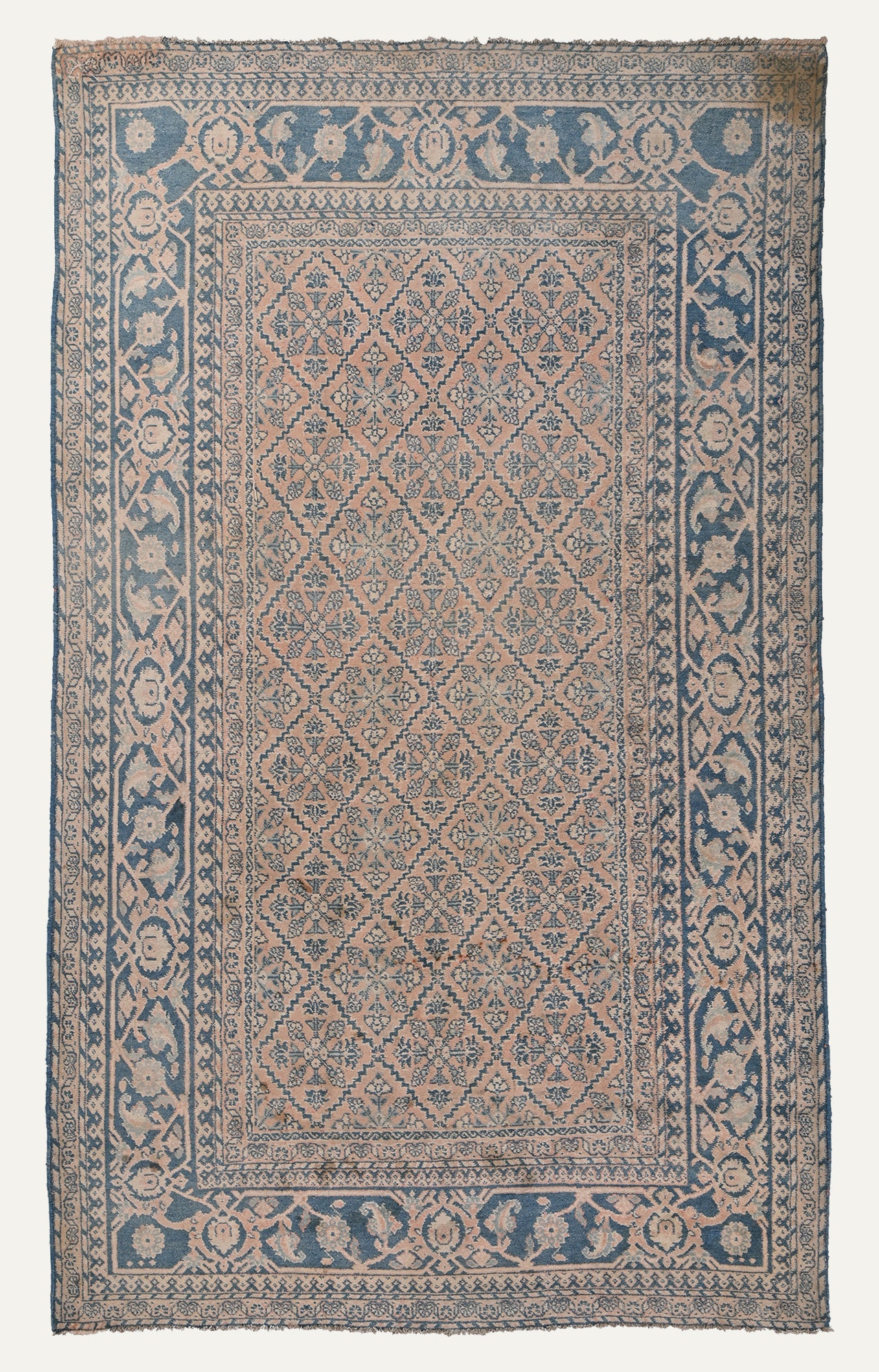 Vintage Agra Carpet with Floral Motifs