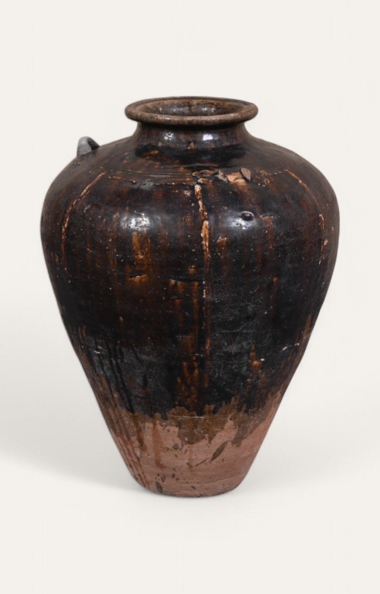 Vintage Chinese Glazed Terracotta Pot