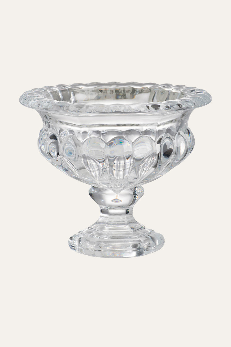 Vintage Cut Glass Pedestal Bowl Vase