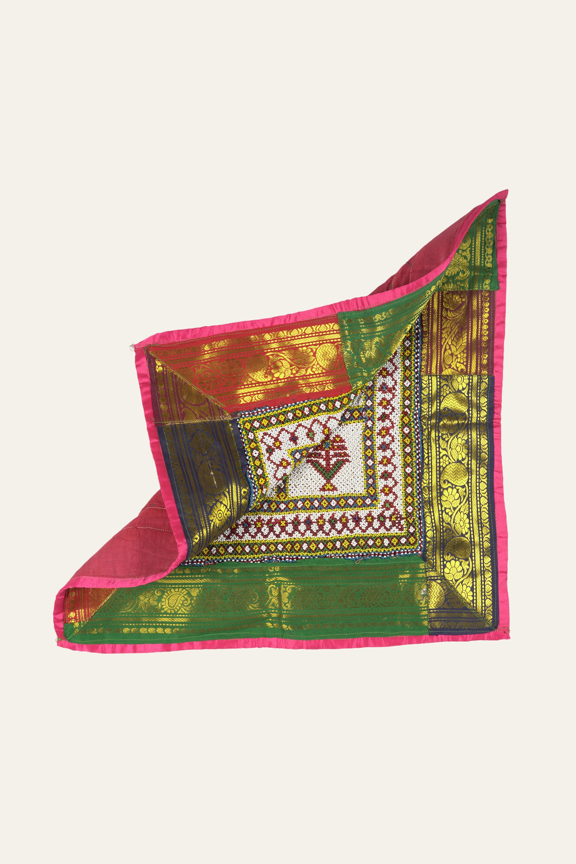 Vintage Indian Beadwork Wall Tapestry