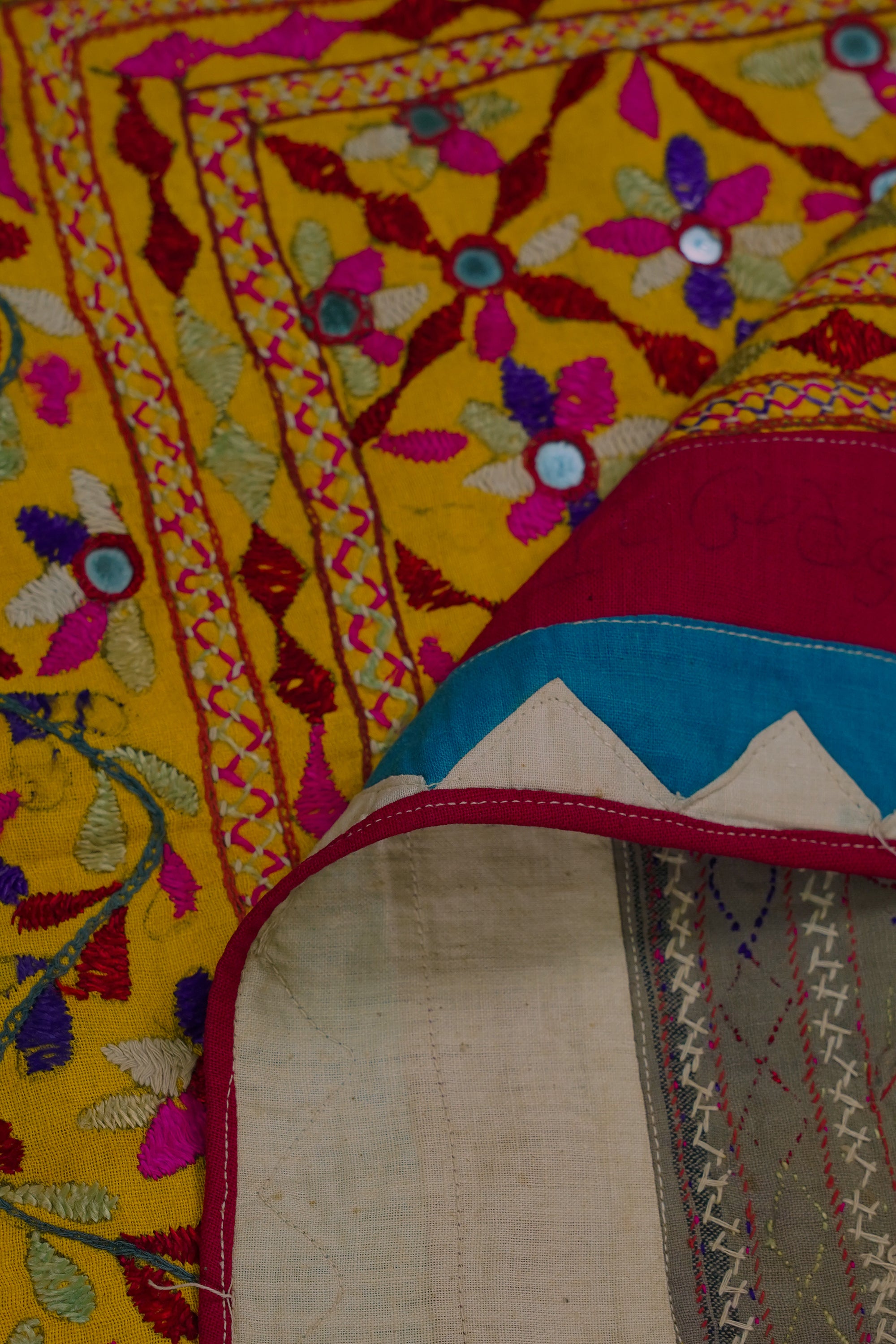 Vintage Indian Folk Art Textile