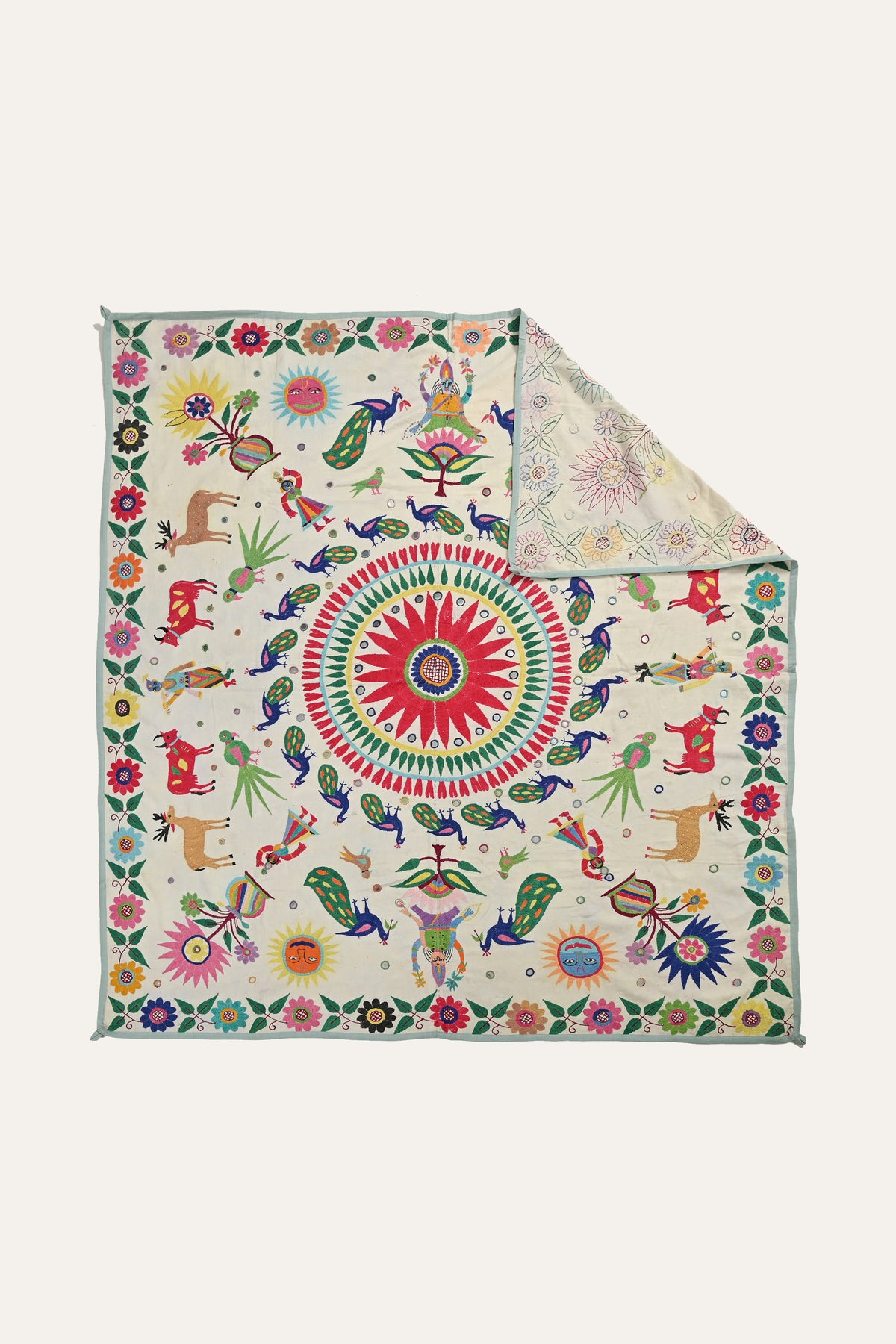 Vintage Indian embroidered tapestry
