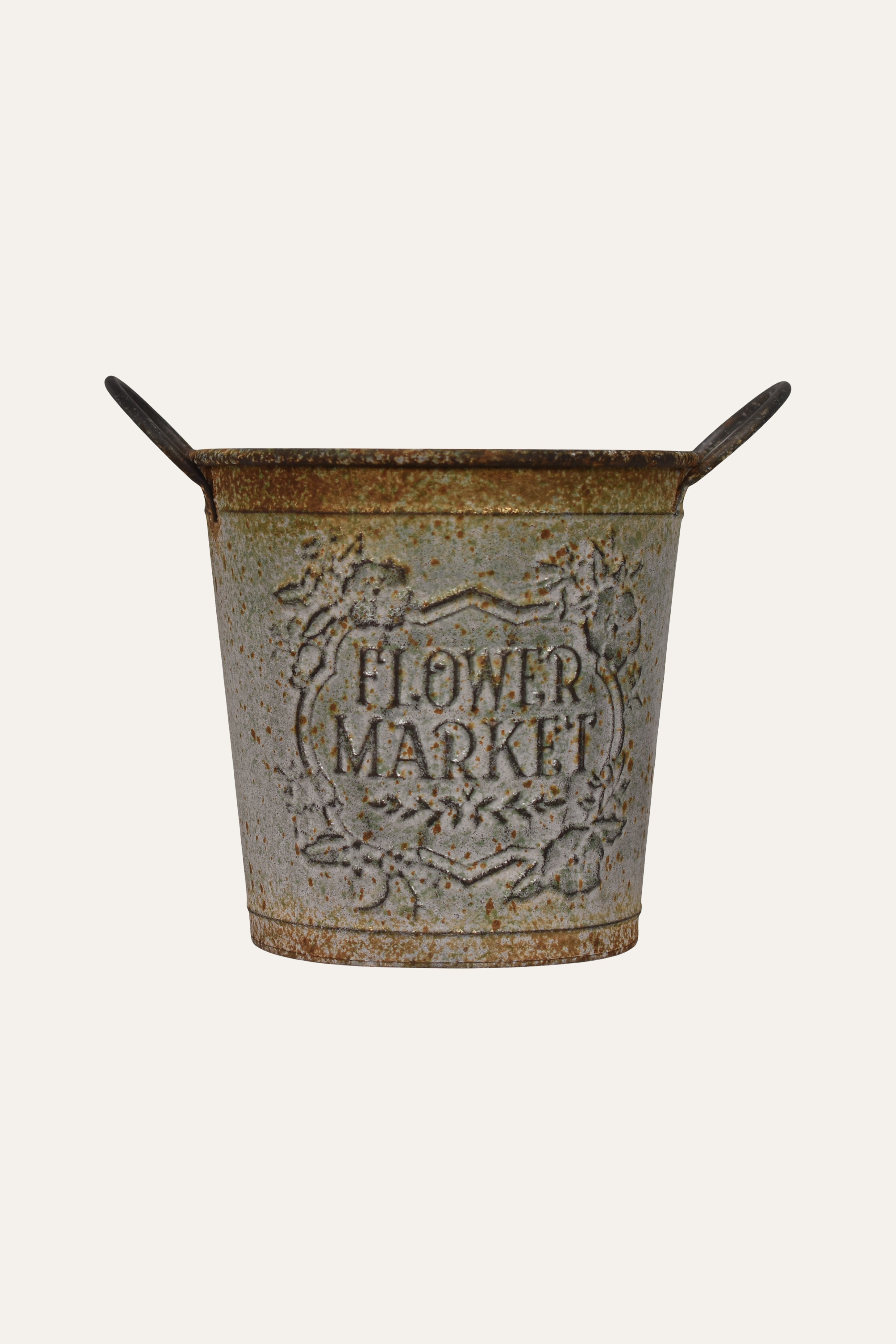 Vintage Iron Decorative Planter Bucket