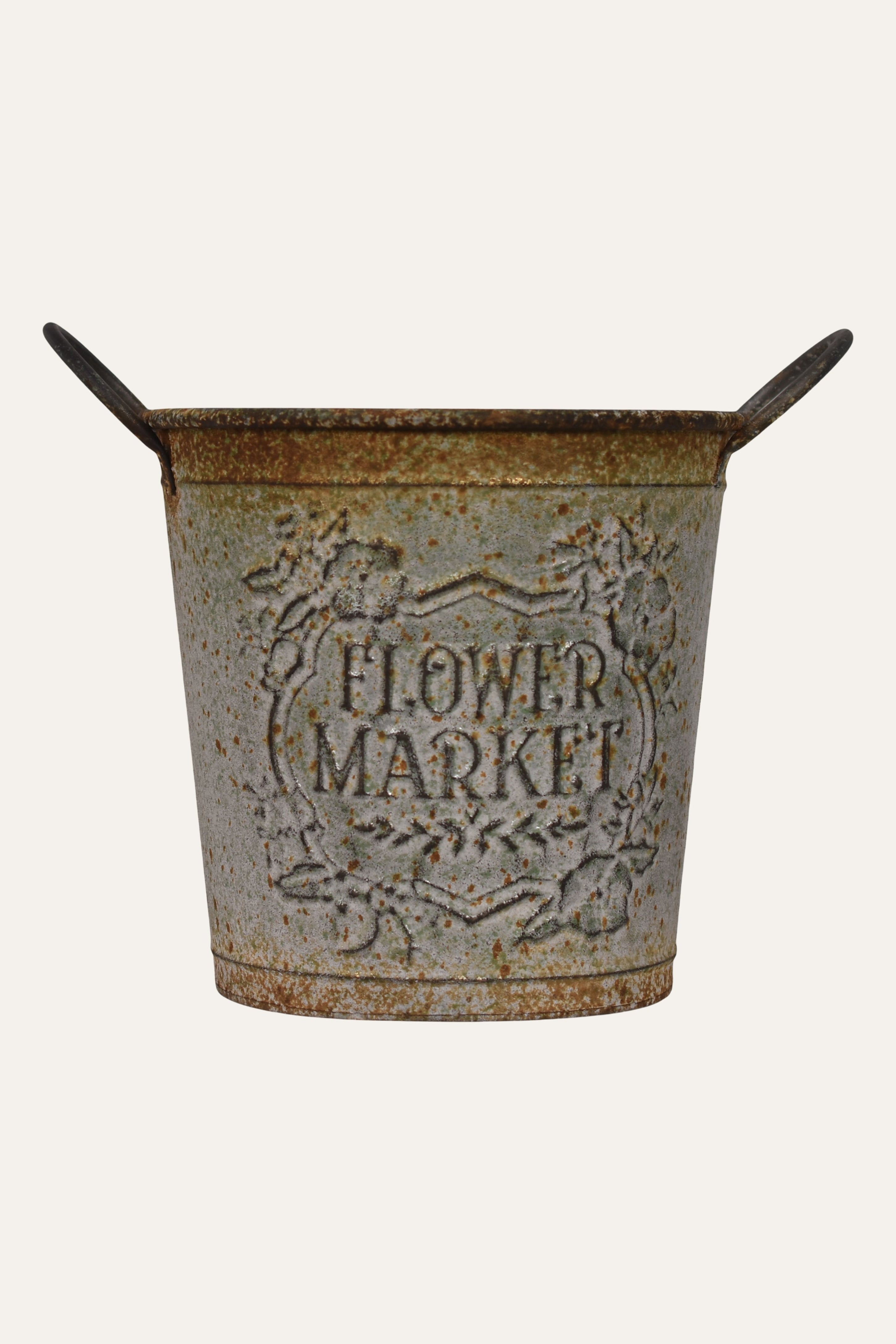 Vintage Iron Decorative Planter Bucket