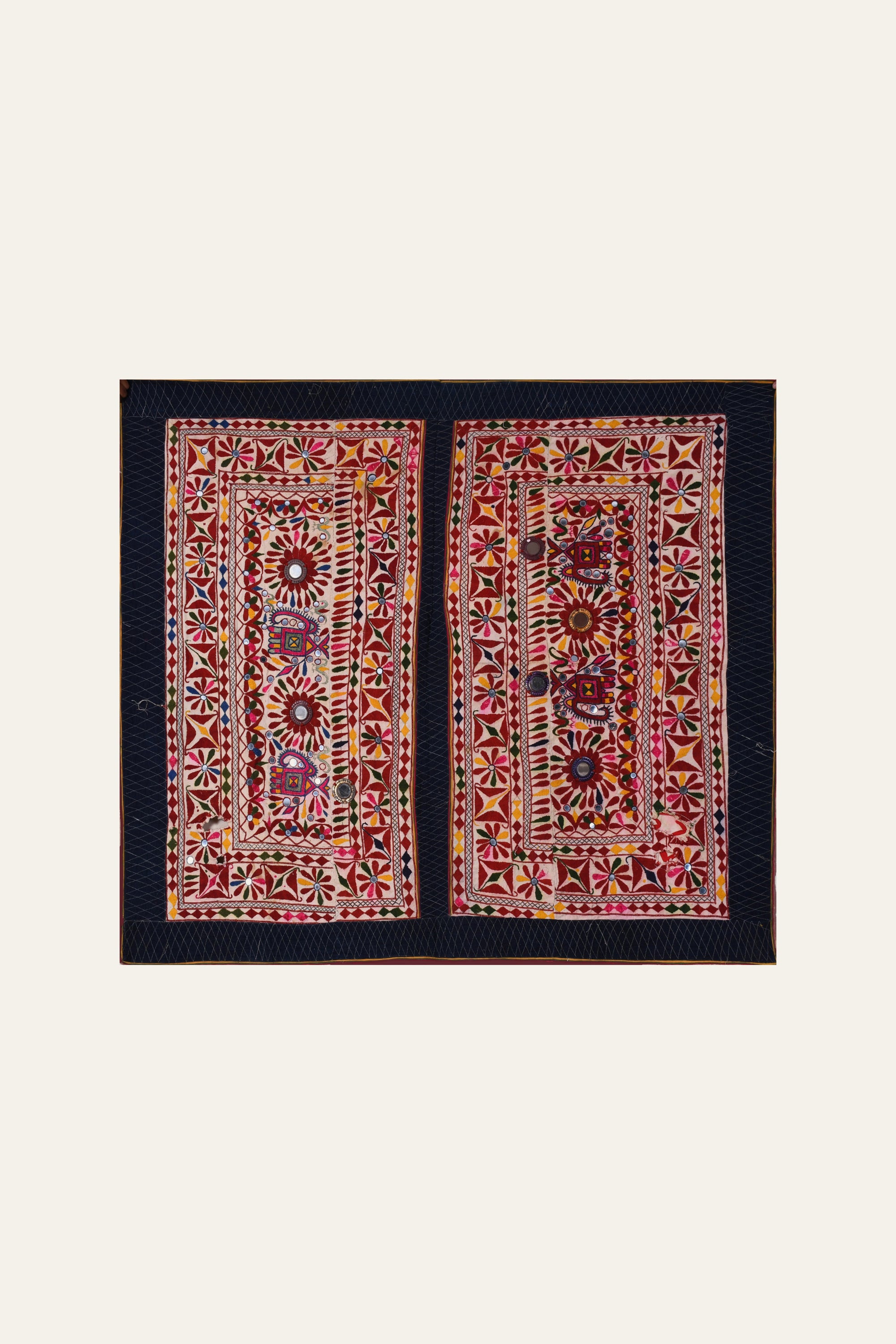 Vintage Kutch Embroidered Wall Tapestry
