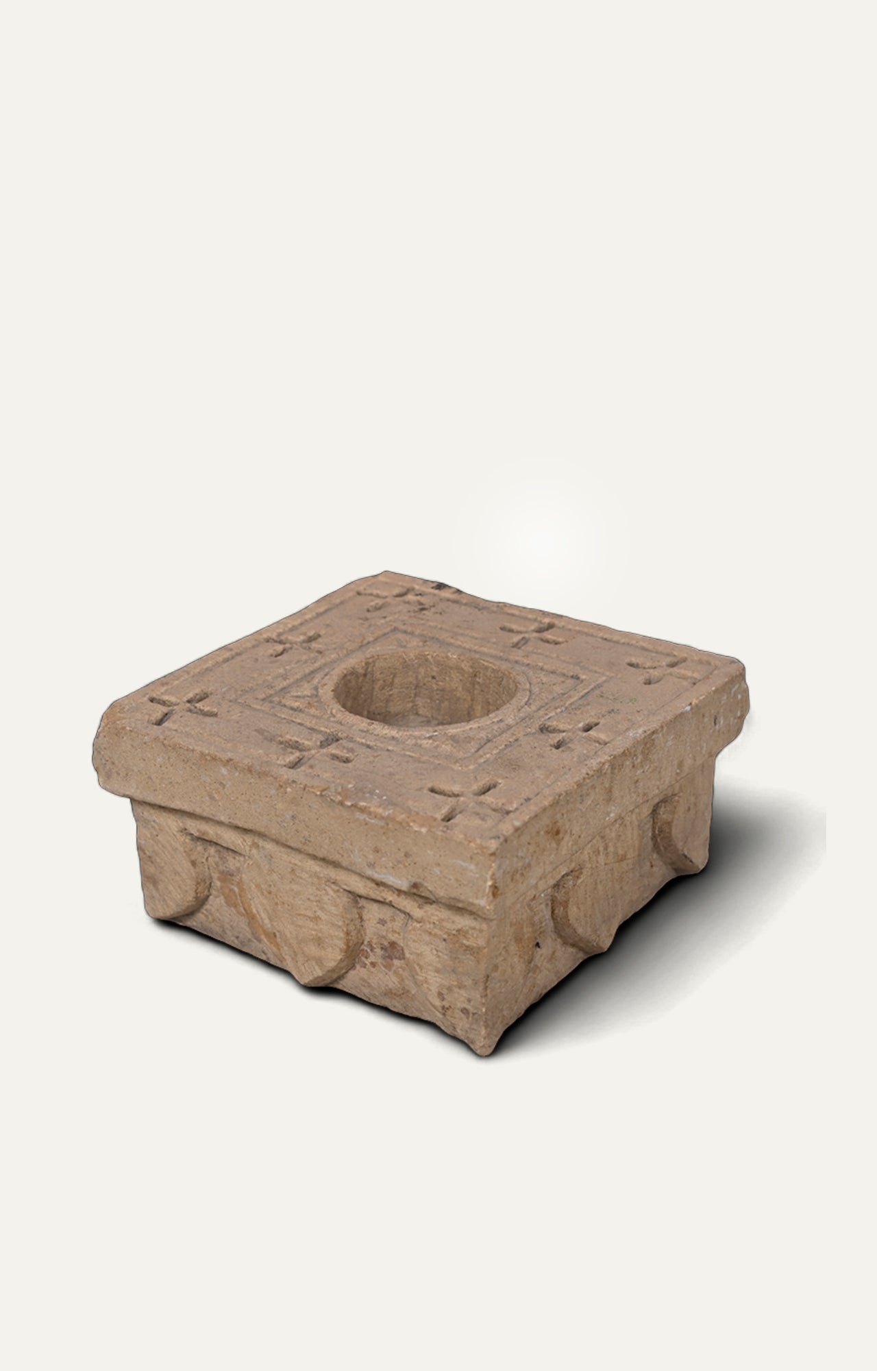 Vintage Sand stone Candle Holder - main