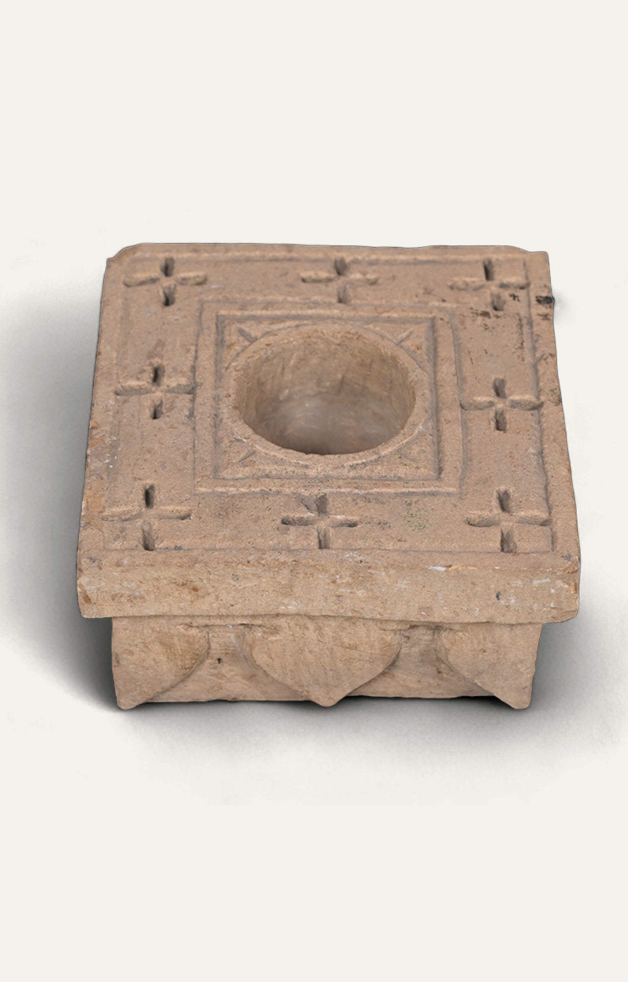 Vintage Sand stone Candle Holder_2