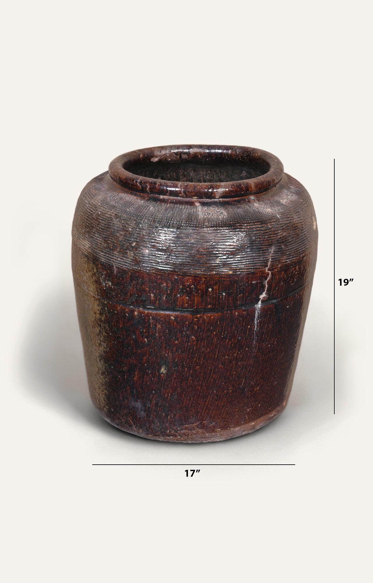 Vintage Wooden decorative vase_size