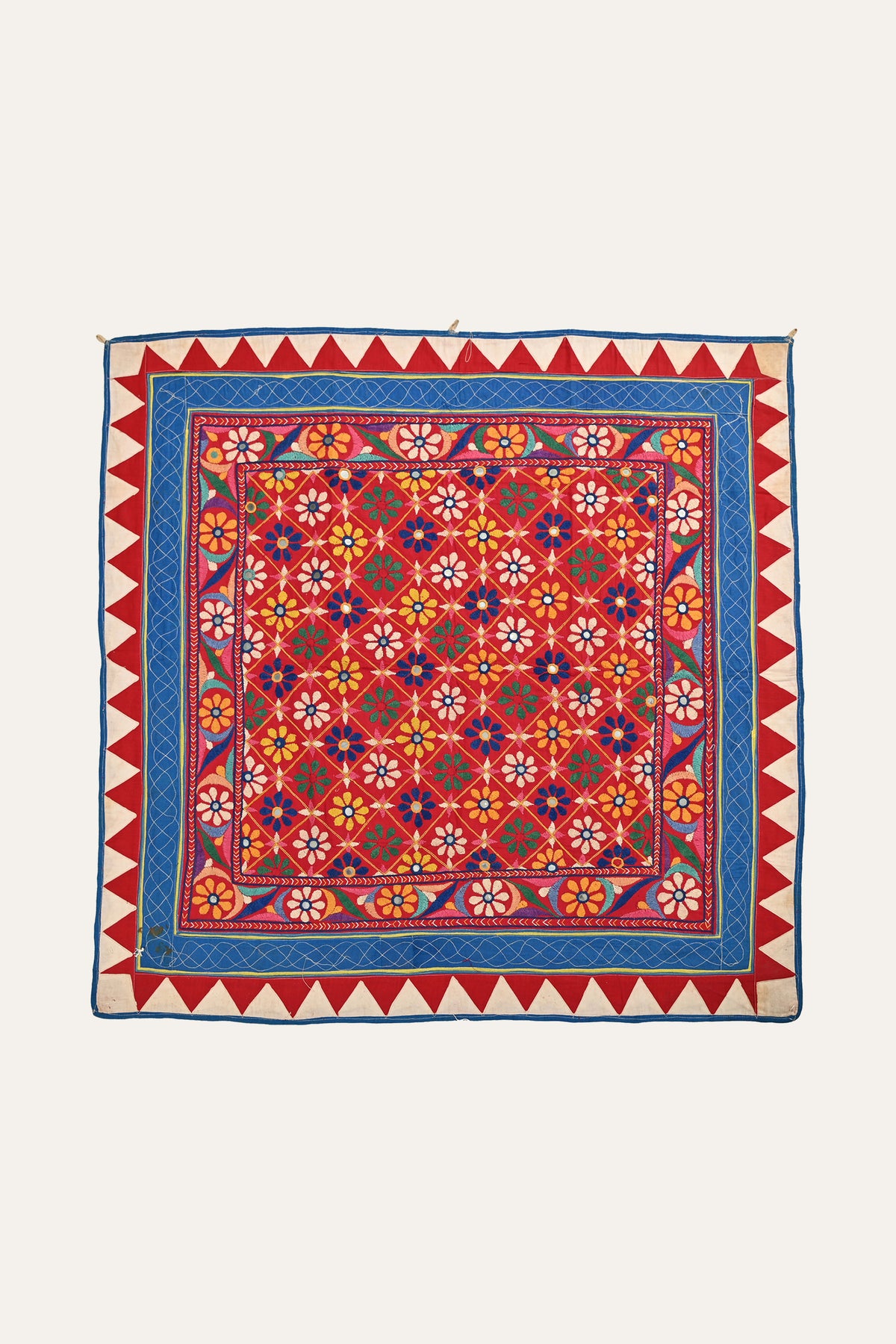 Vintage embroidered wall tapestry