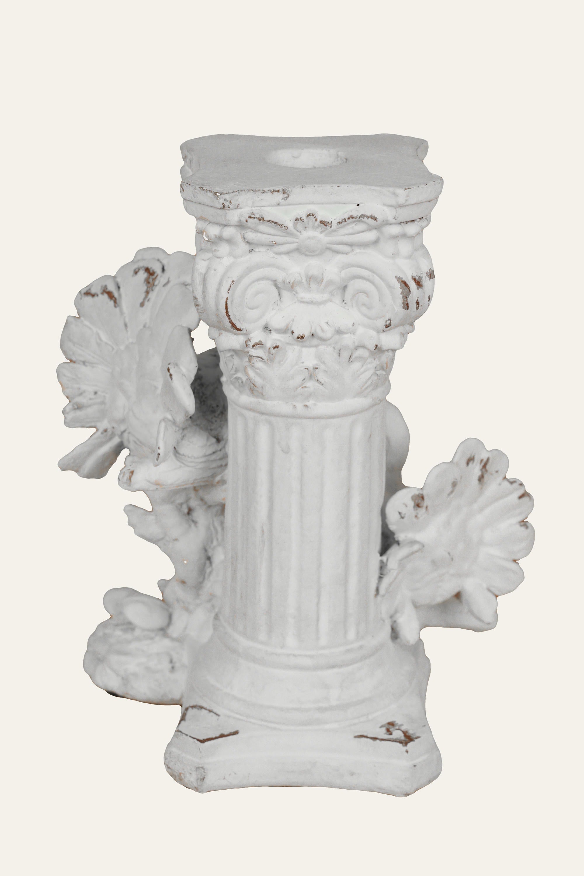 Vintage style pedestal candle stand for living room