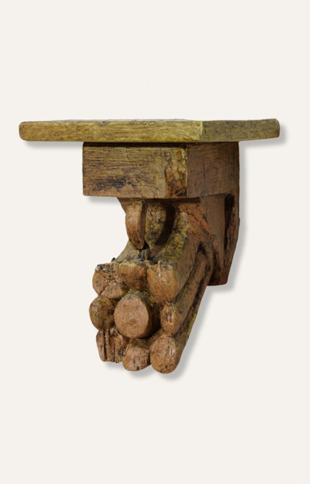 Warm tone Aged Wooden Wall Bracket