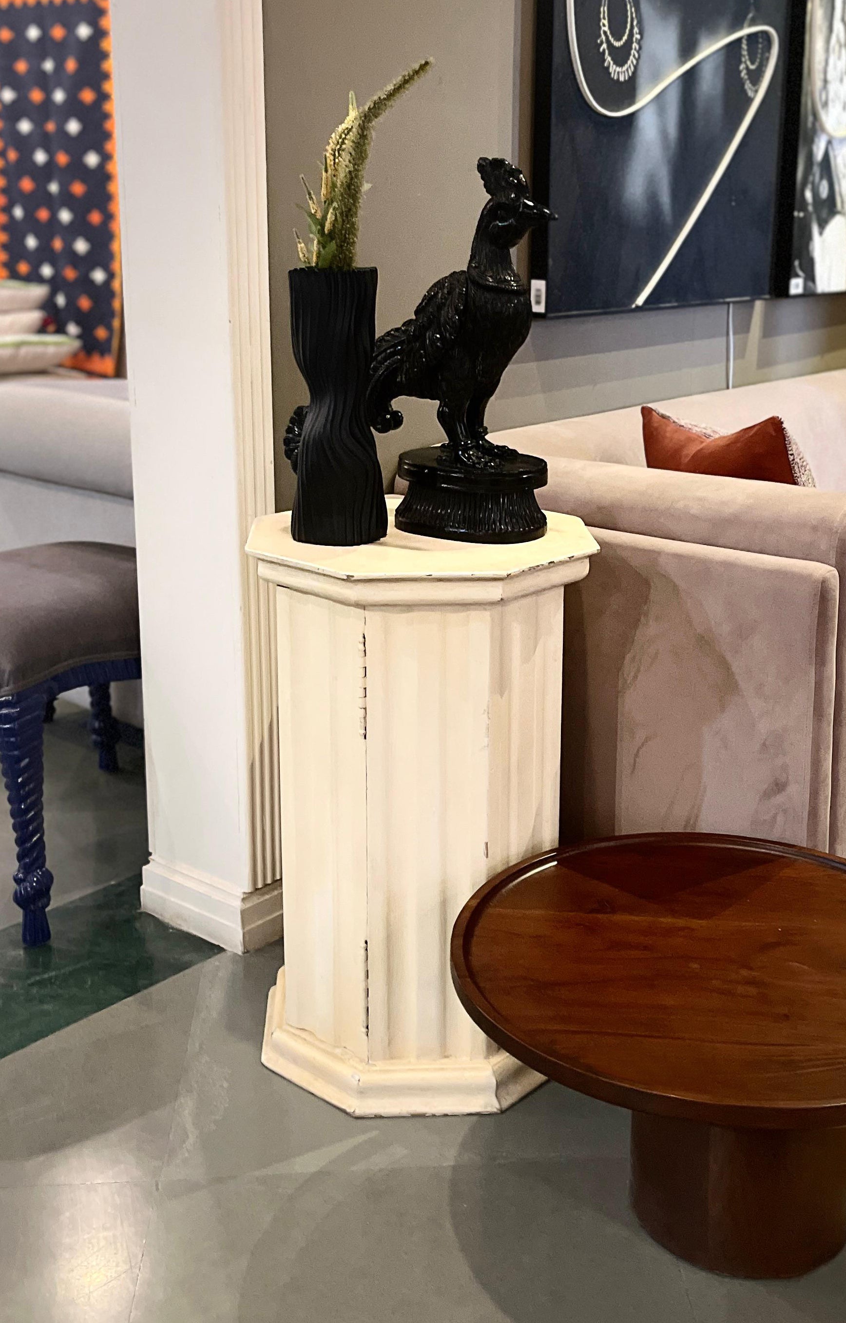 White Pedestal Plinth For Home Decor