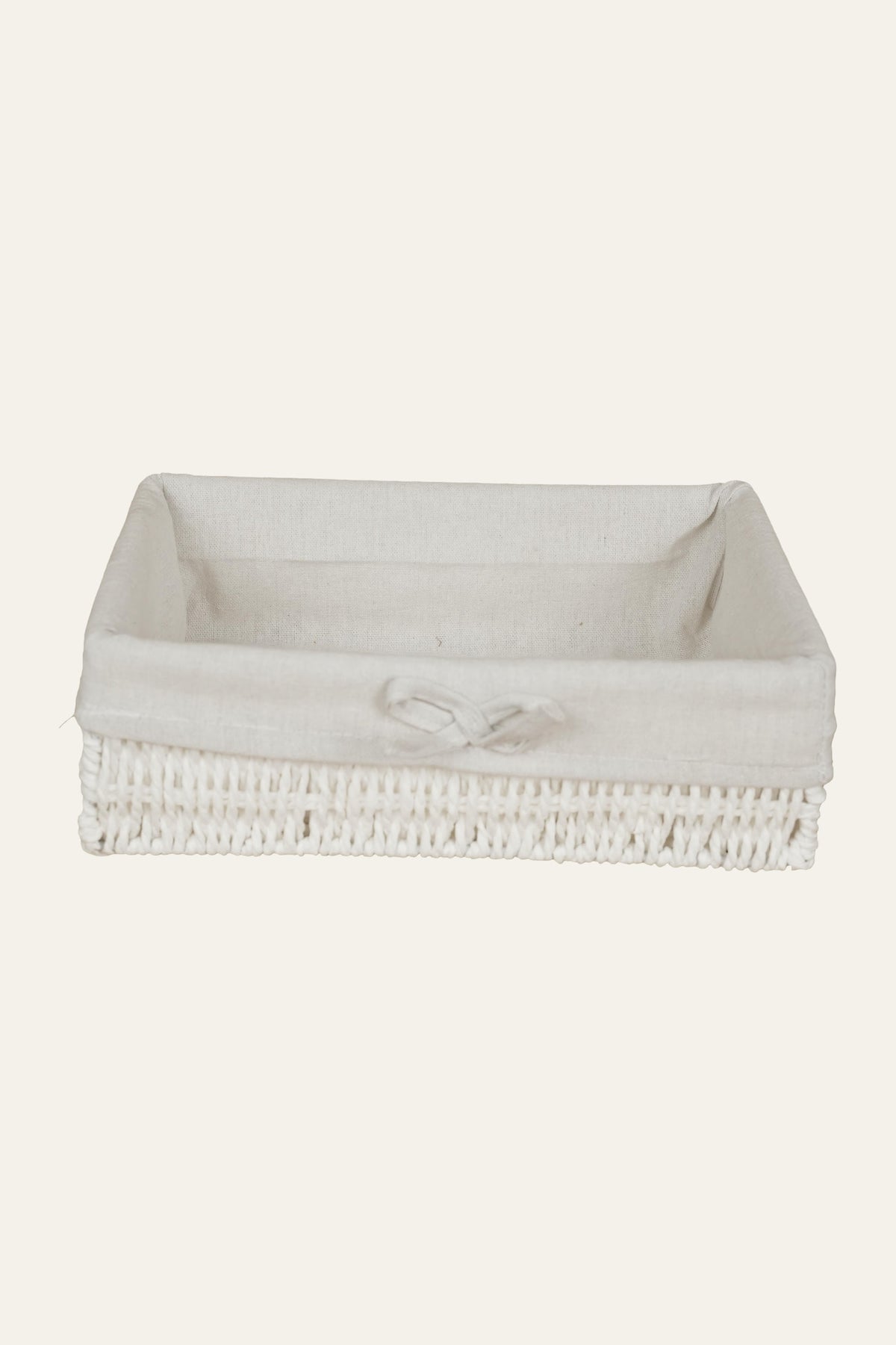 White Woven Storage Basket