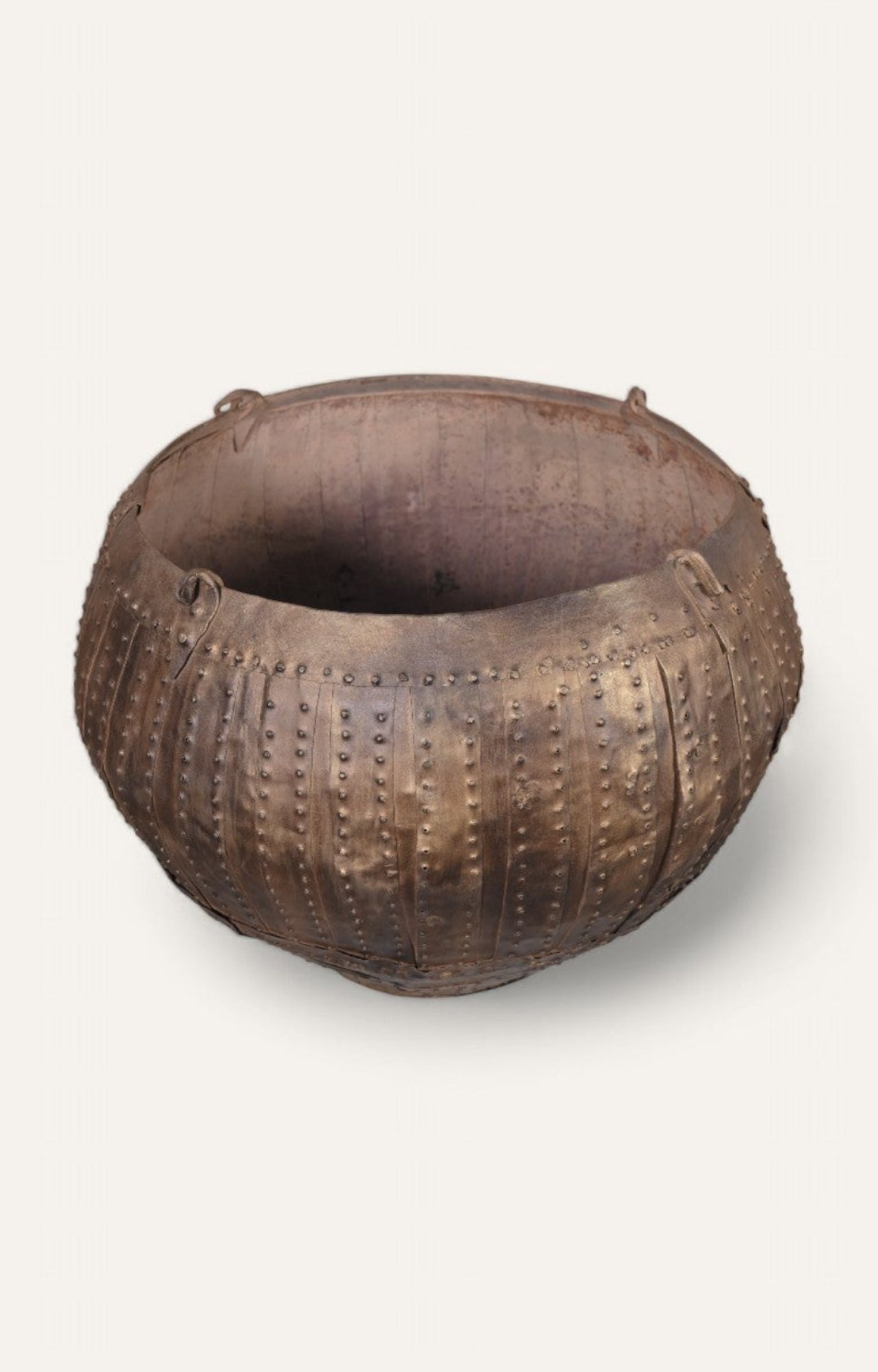 Wide Hammered Pot