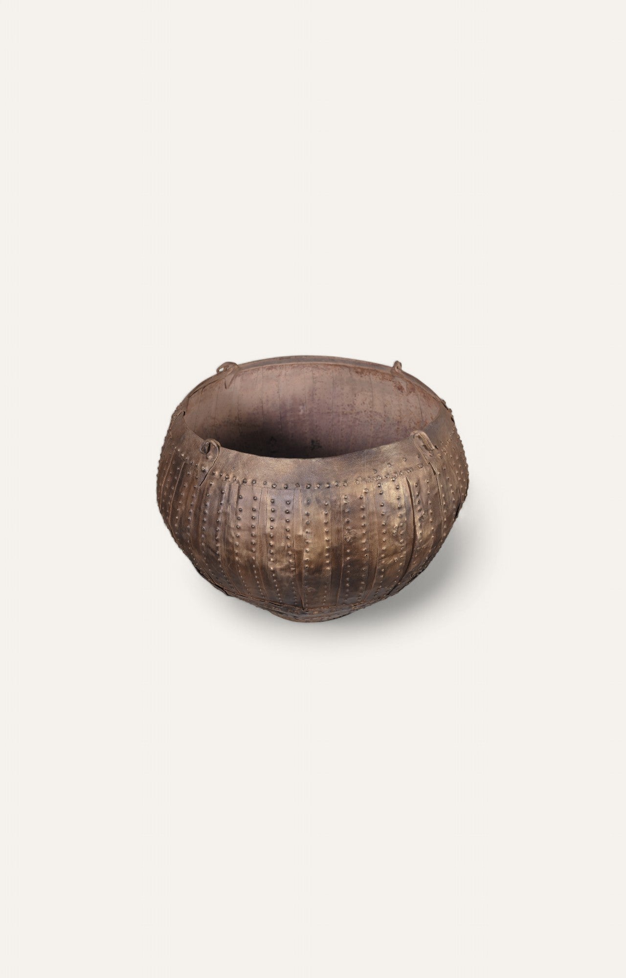 Wide Hammered Pot