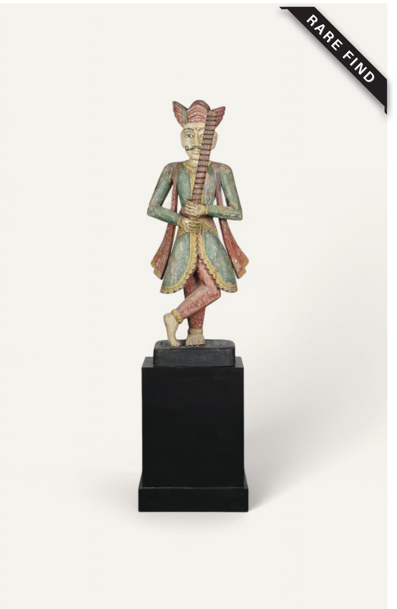 Wooden Dwarpal Statue