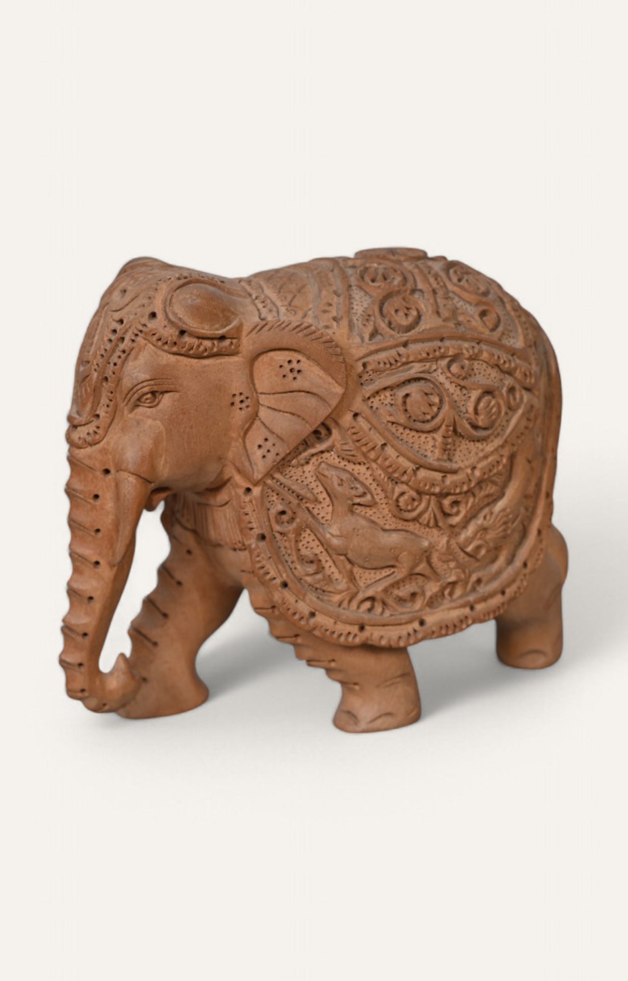 Wooden Elephant Figurine
