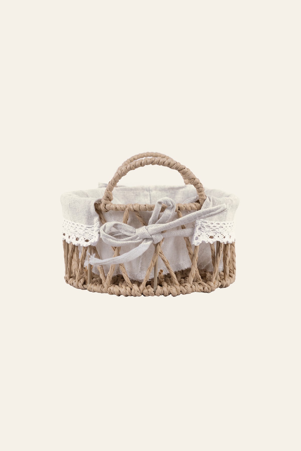 Woven basket with liner