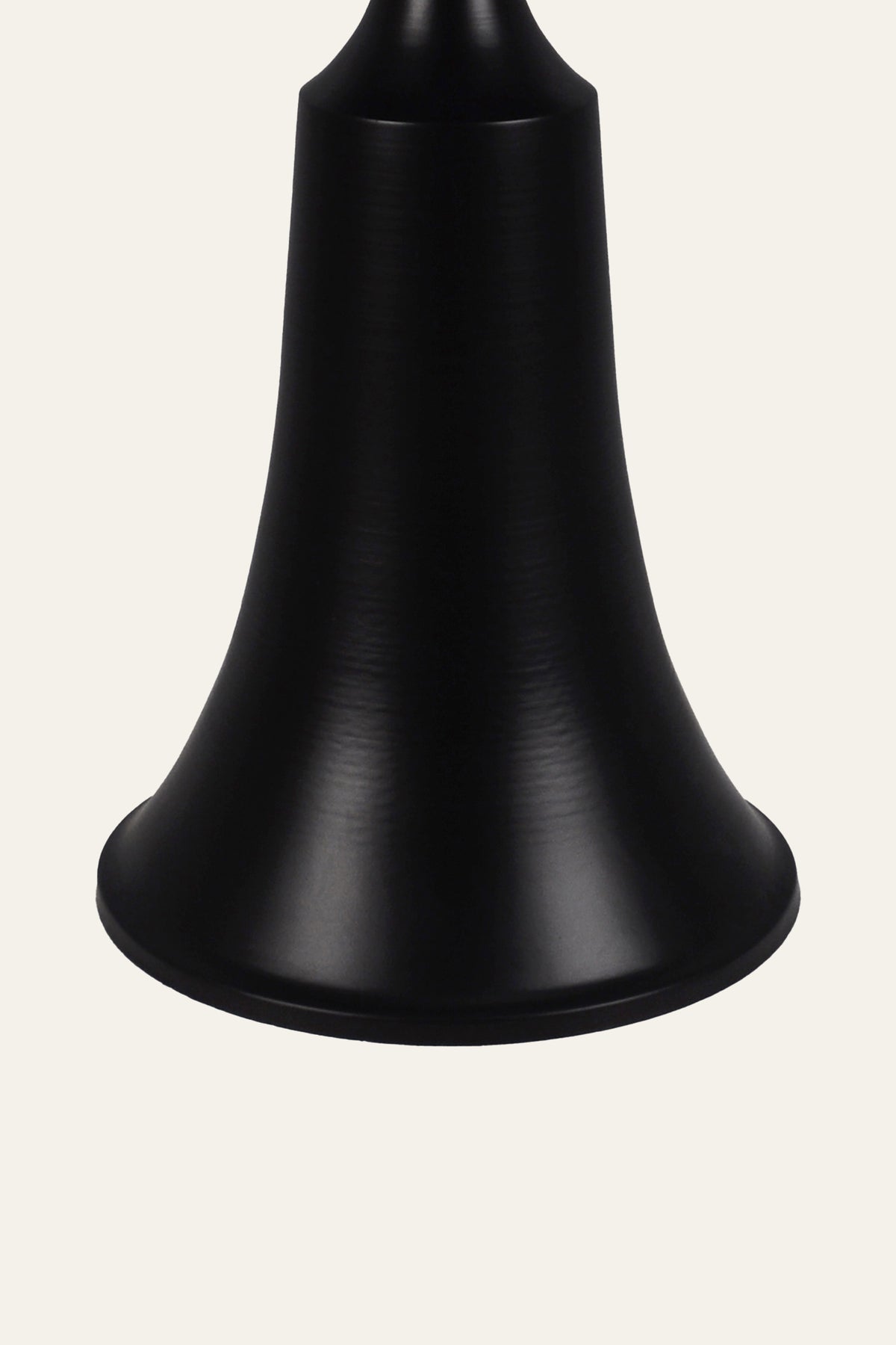Wooden Hourglass Side Table with Black Trumpet Base