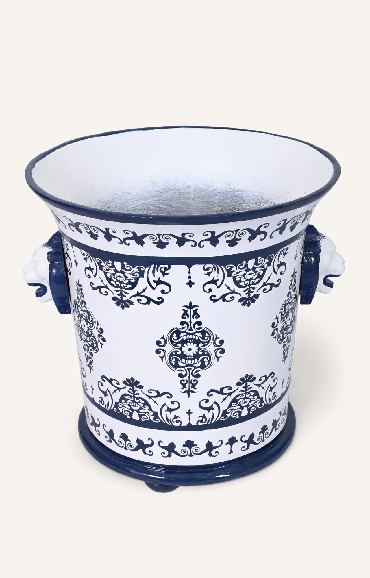 Lion Head Blue Iron Outdoor planter