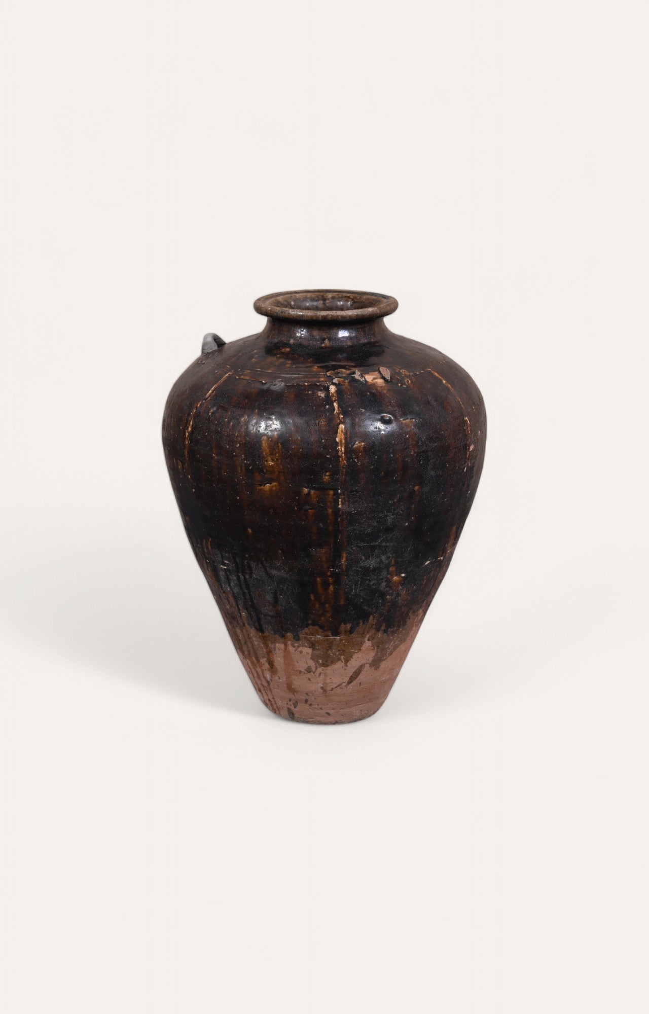 Vintage Chinese Glazed Terracotta Pot