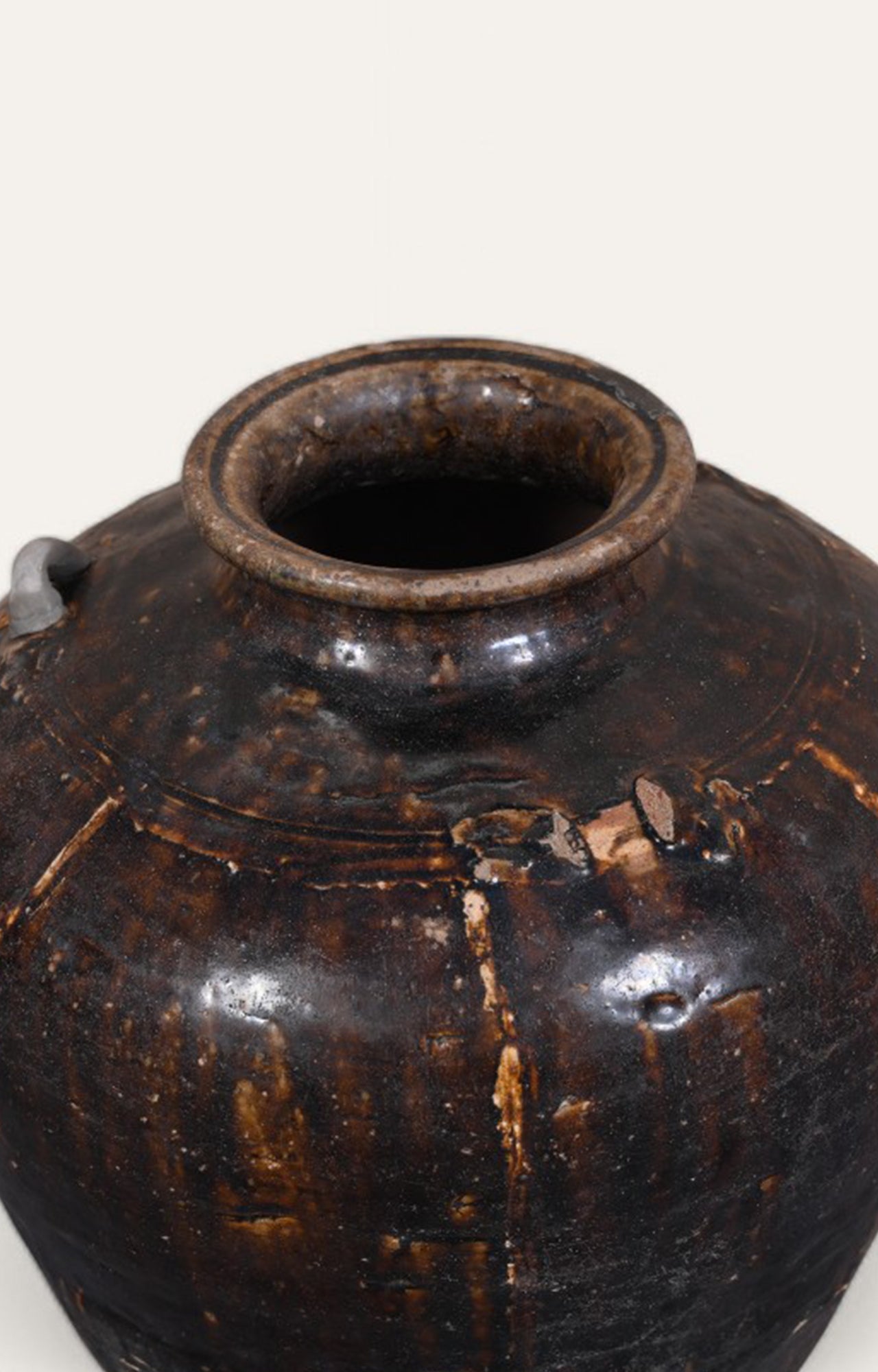 Vintage Chinese Glazed Terracotta Pot