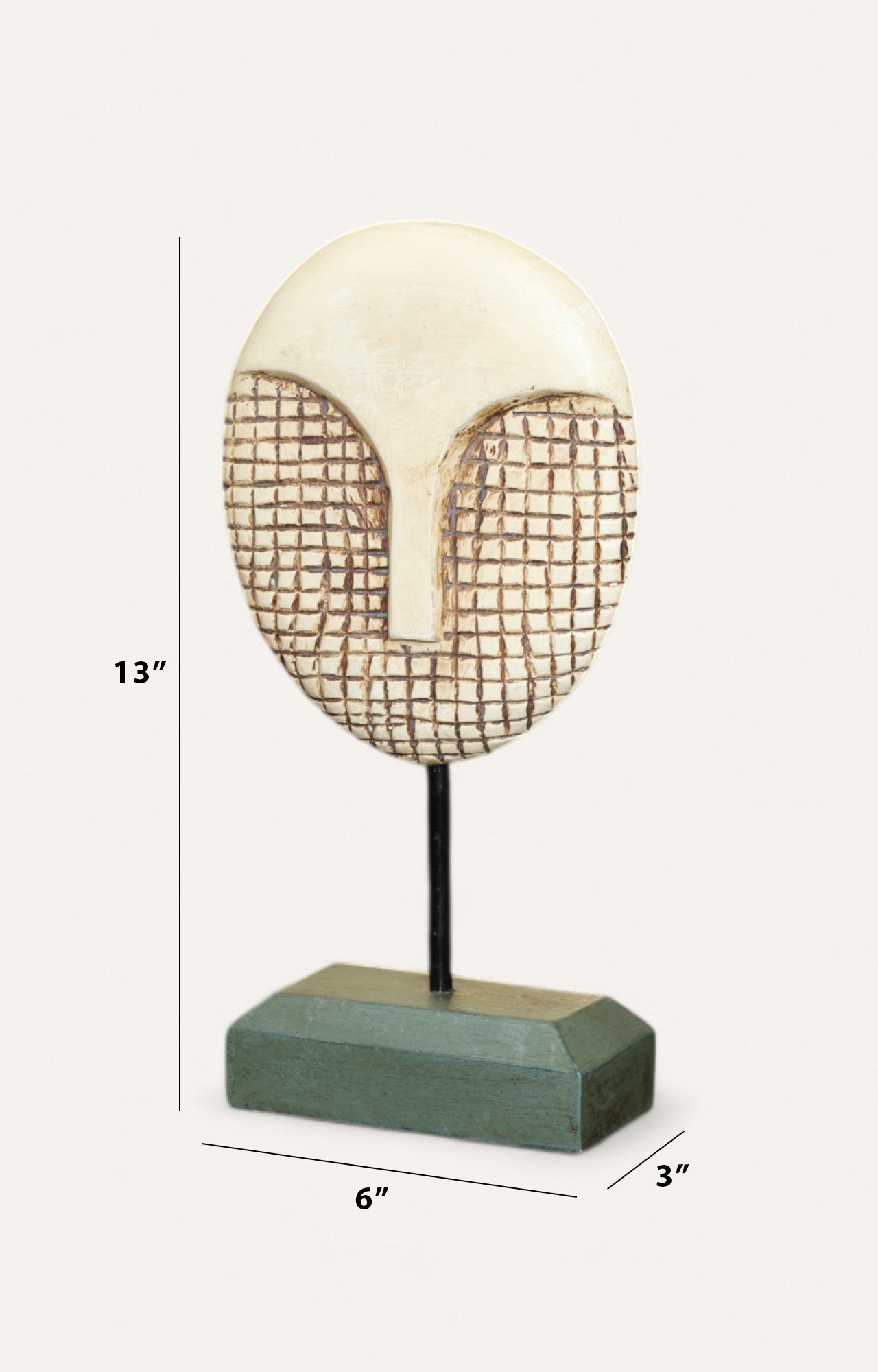 Rustic Carved Mango Wood Tribal Mask Set of Three