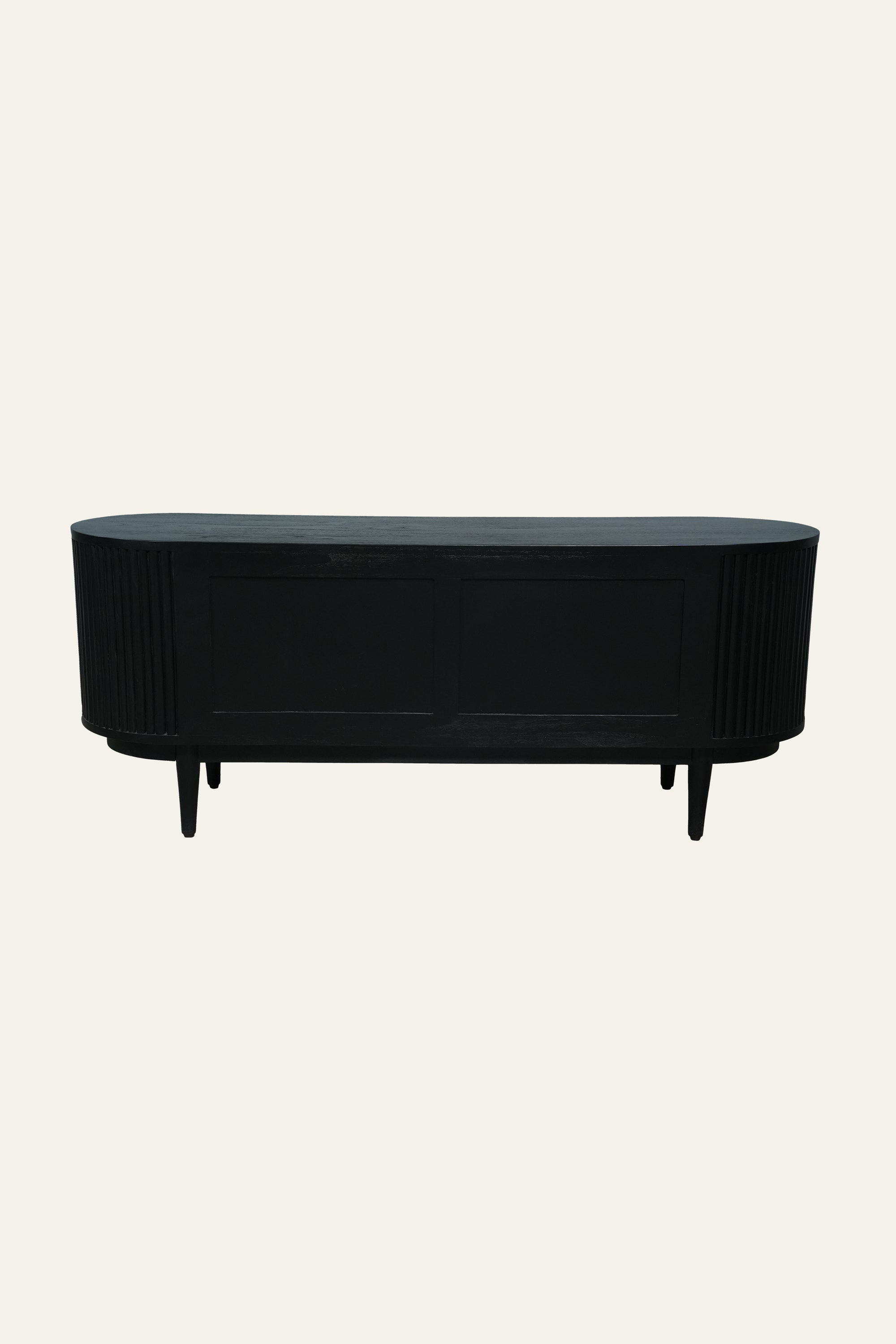 black media console for luxury living room