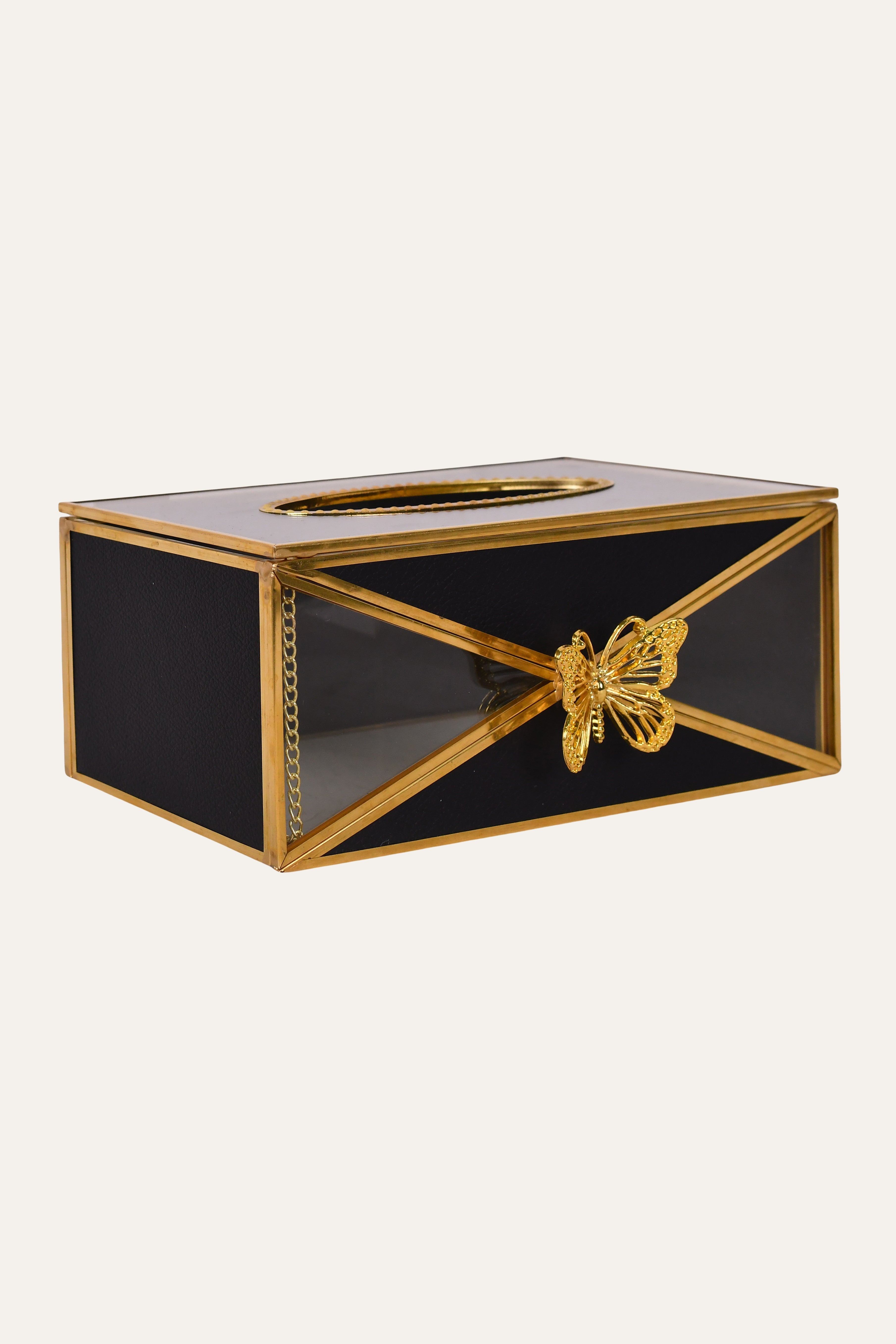 butterfly accent glass organizer