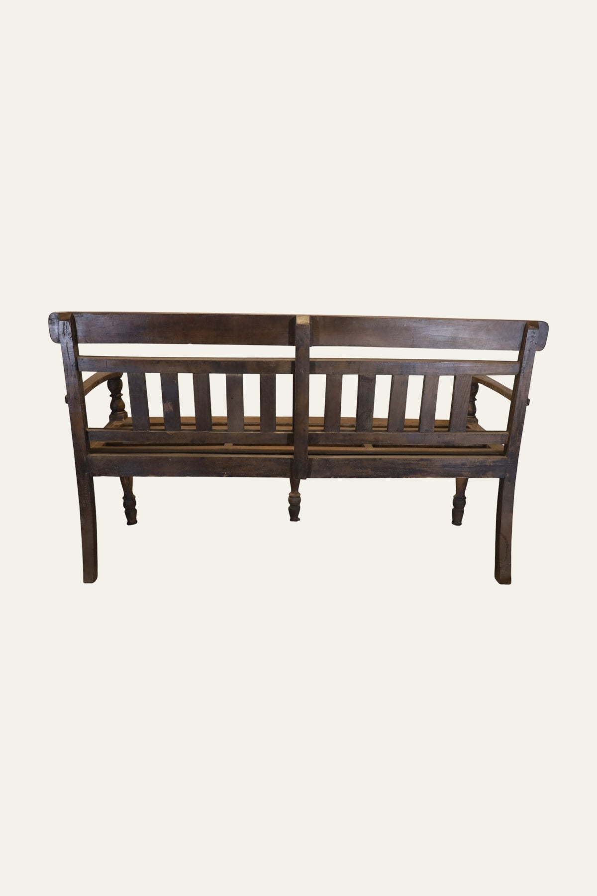 carved bench for entryway