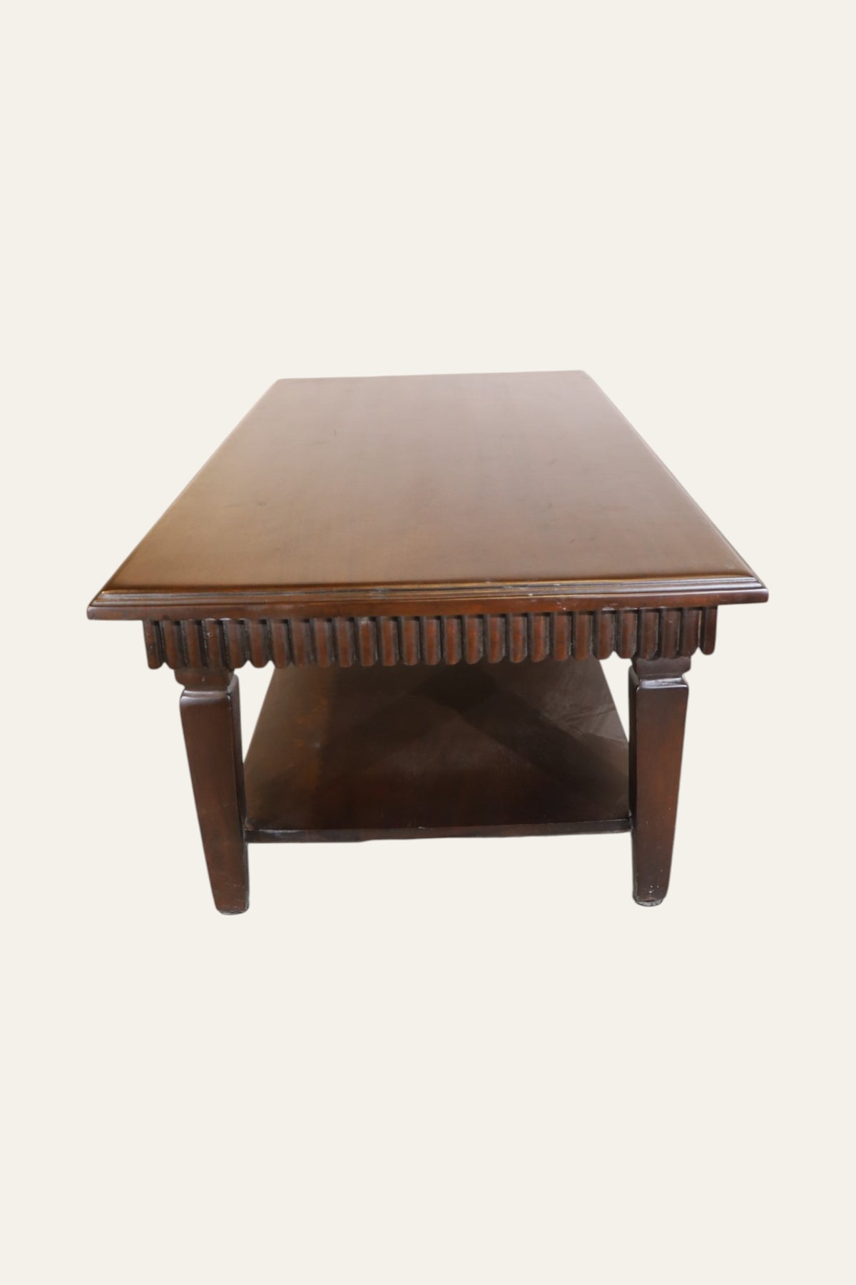 carved fluted coffee table