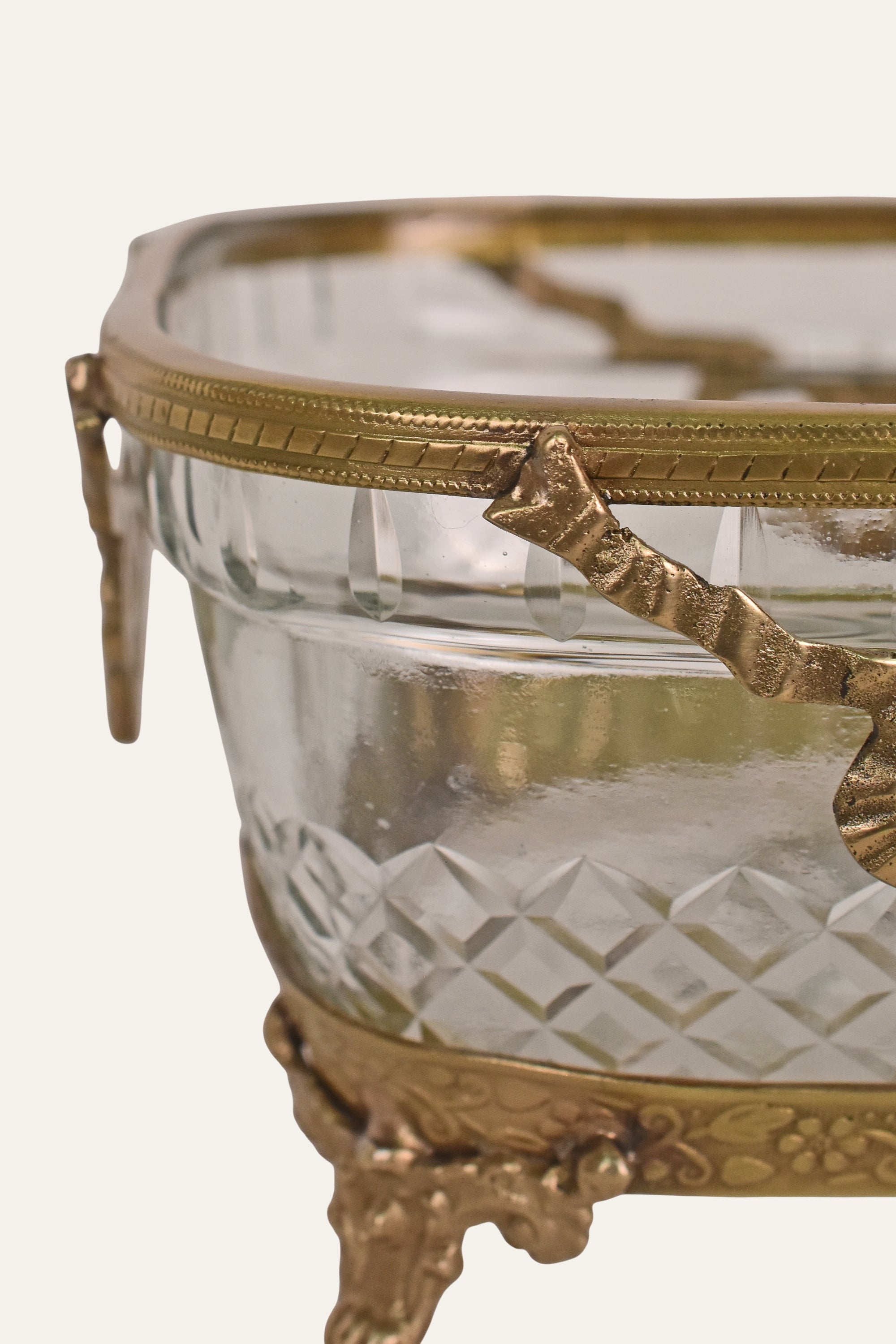 cut glass serving bowl