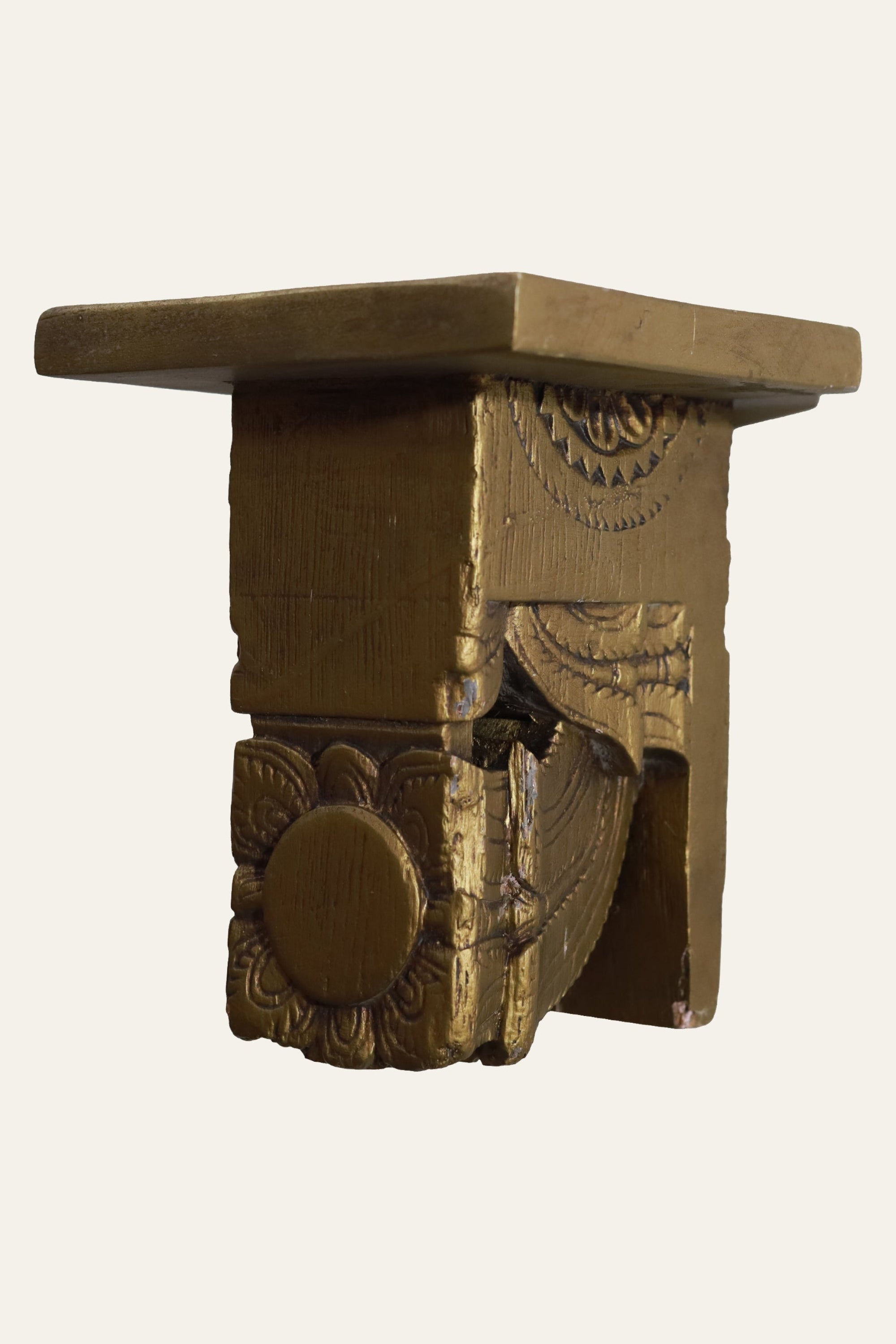 decorative gold wooden wall decor bracket