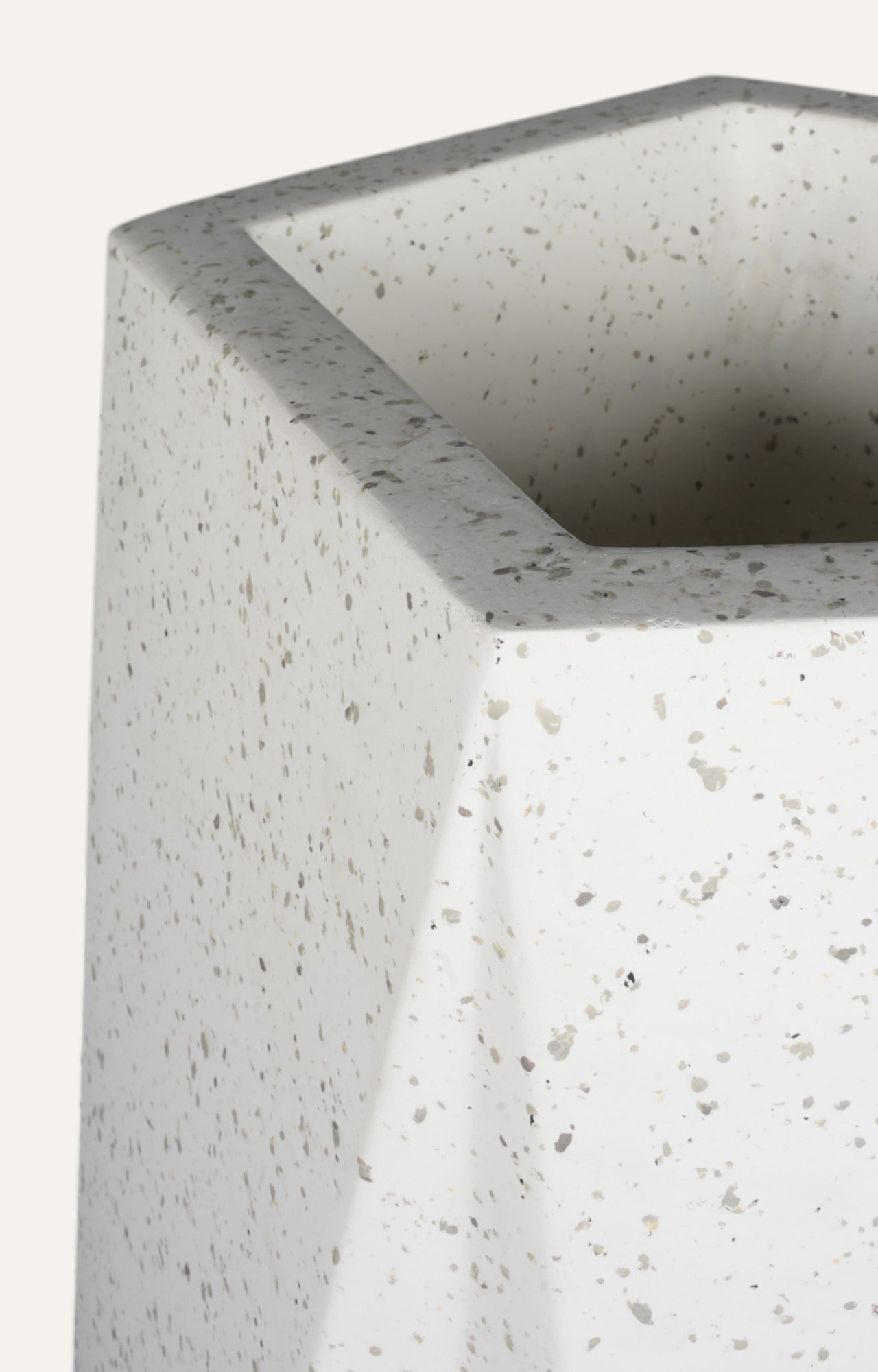 Geometric White Planter Big