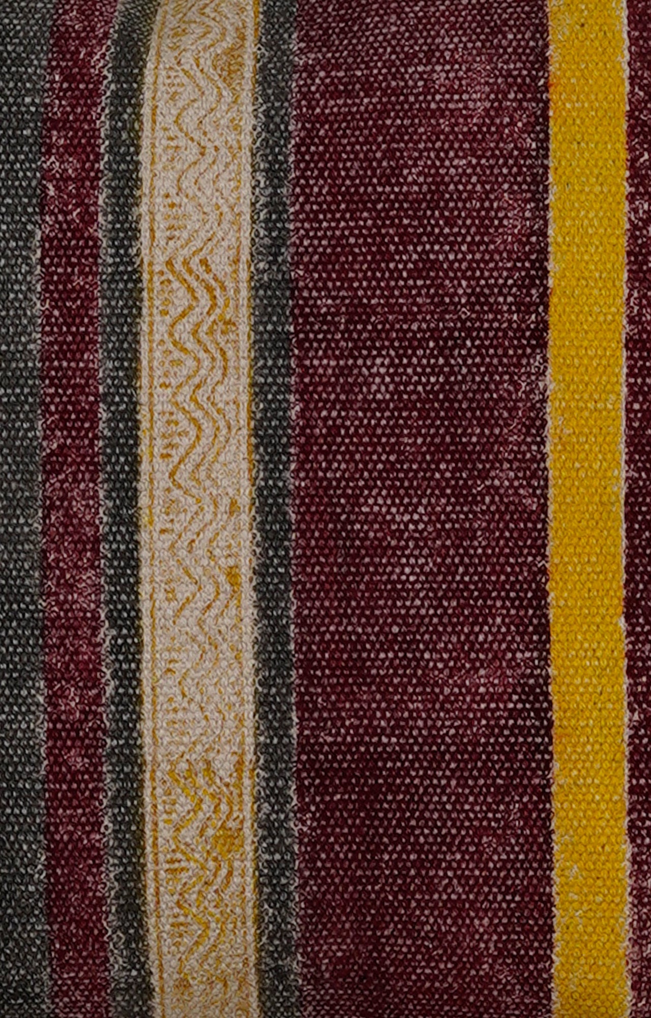 Multicolored Striped Printed Cushion