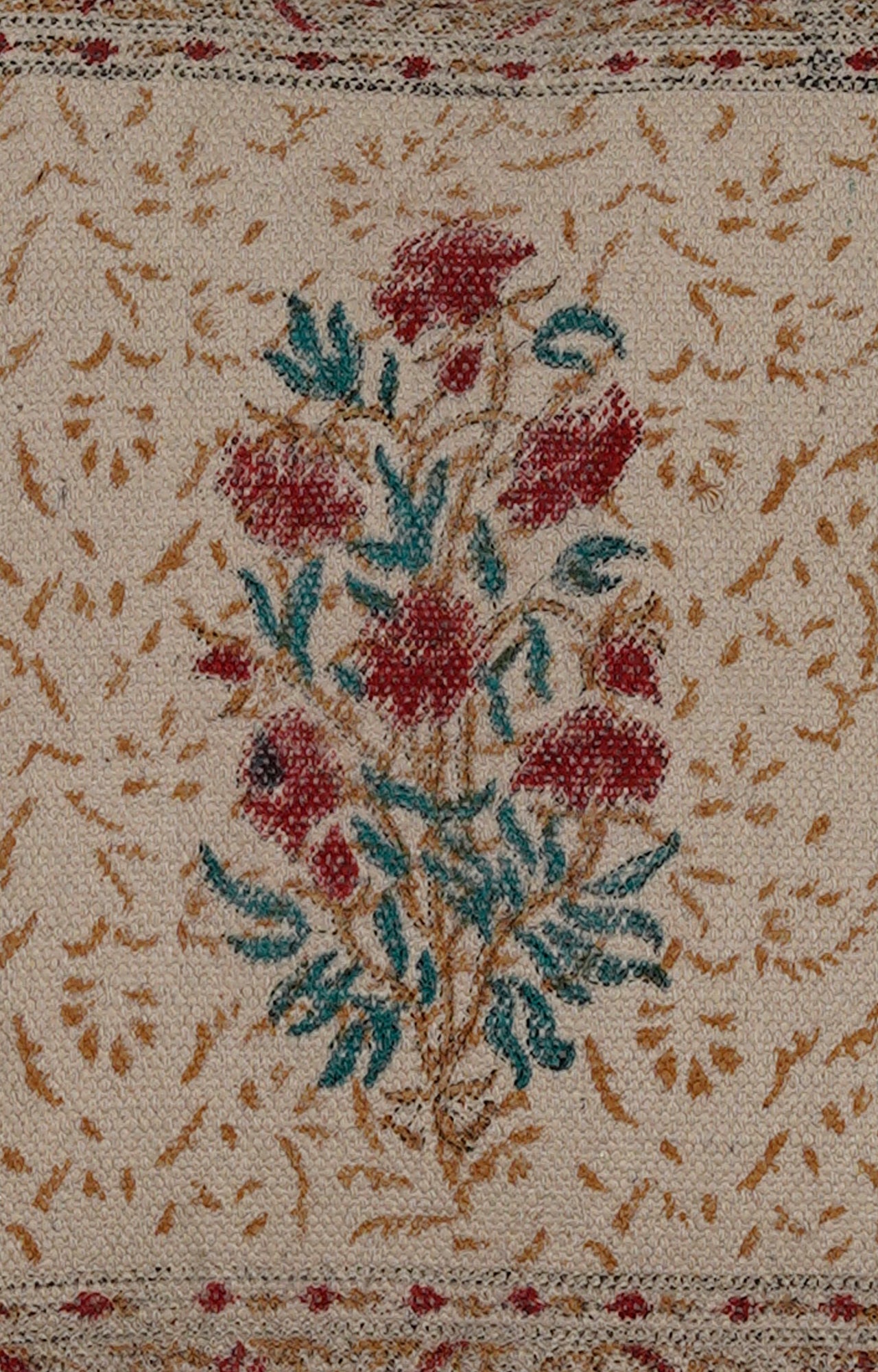 Floral Printed Cotton Cushion Cover