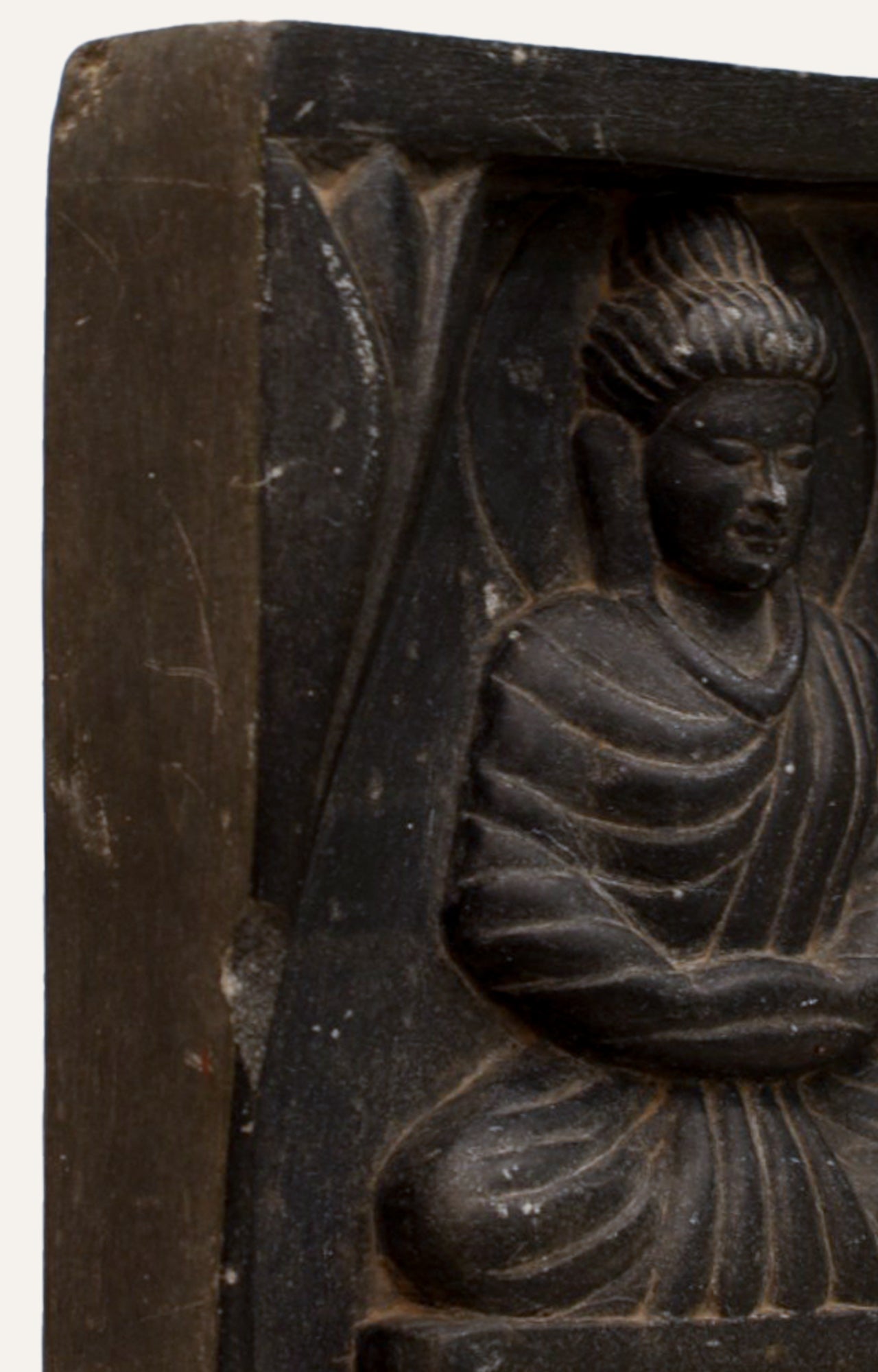 Black Marble Buddha Statue – Handcrafted Decorative Idol
