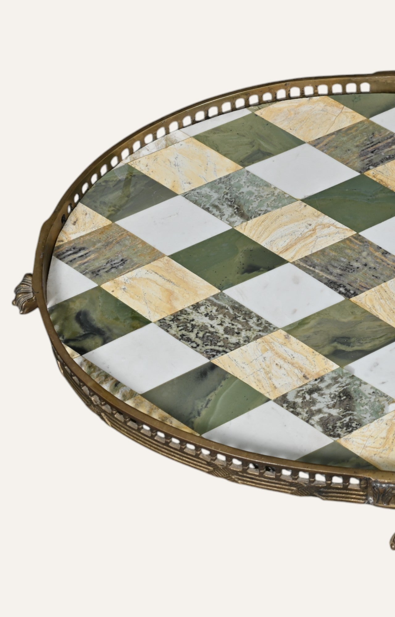 Brass & Marble Inlay Tray