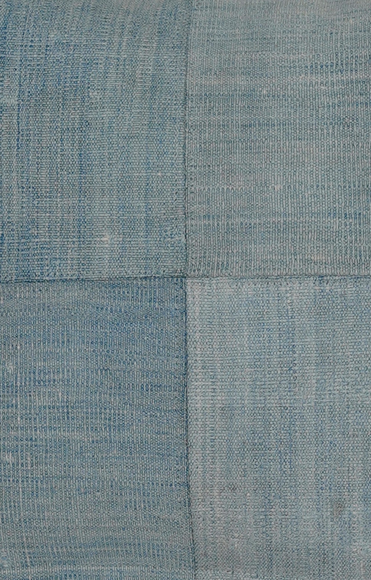 Blue Patchwork Cotton Cushion