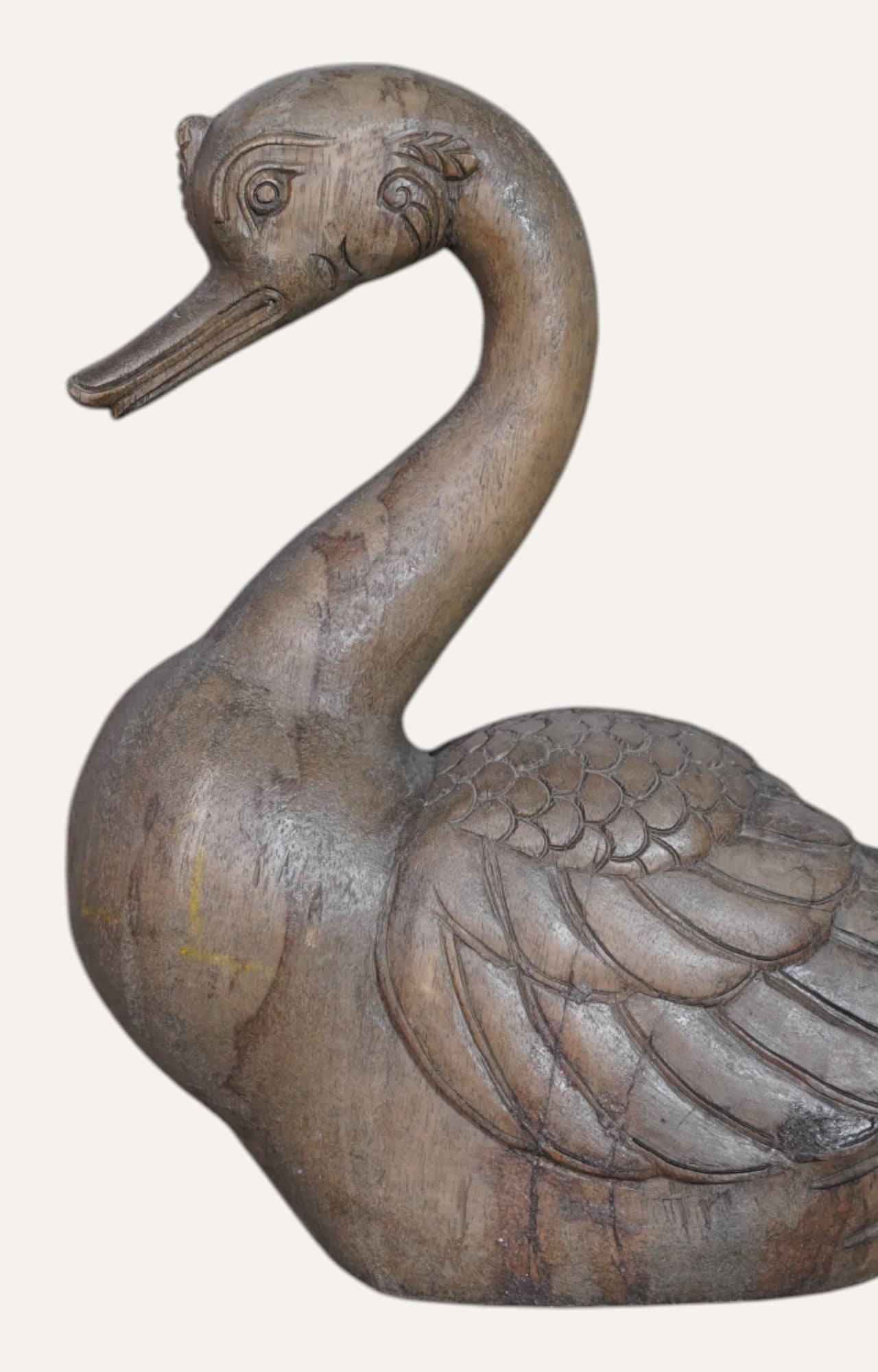 Carved Wooden duck statue