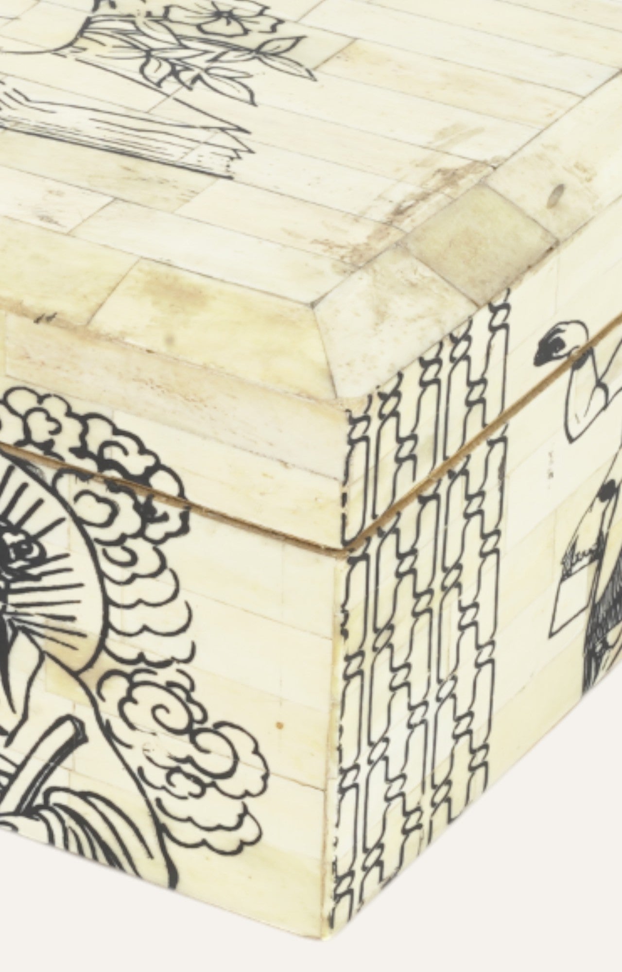 Three Kings Mango Wood and Bone Jewelry Box