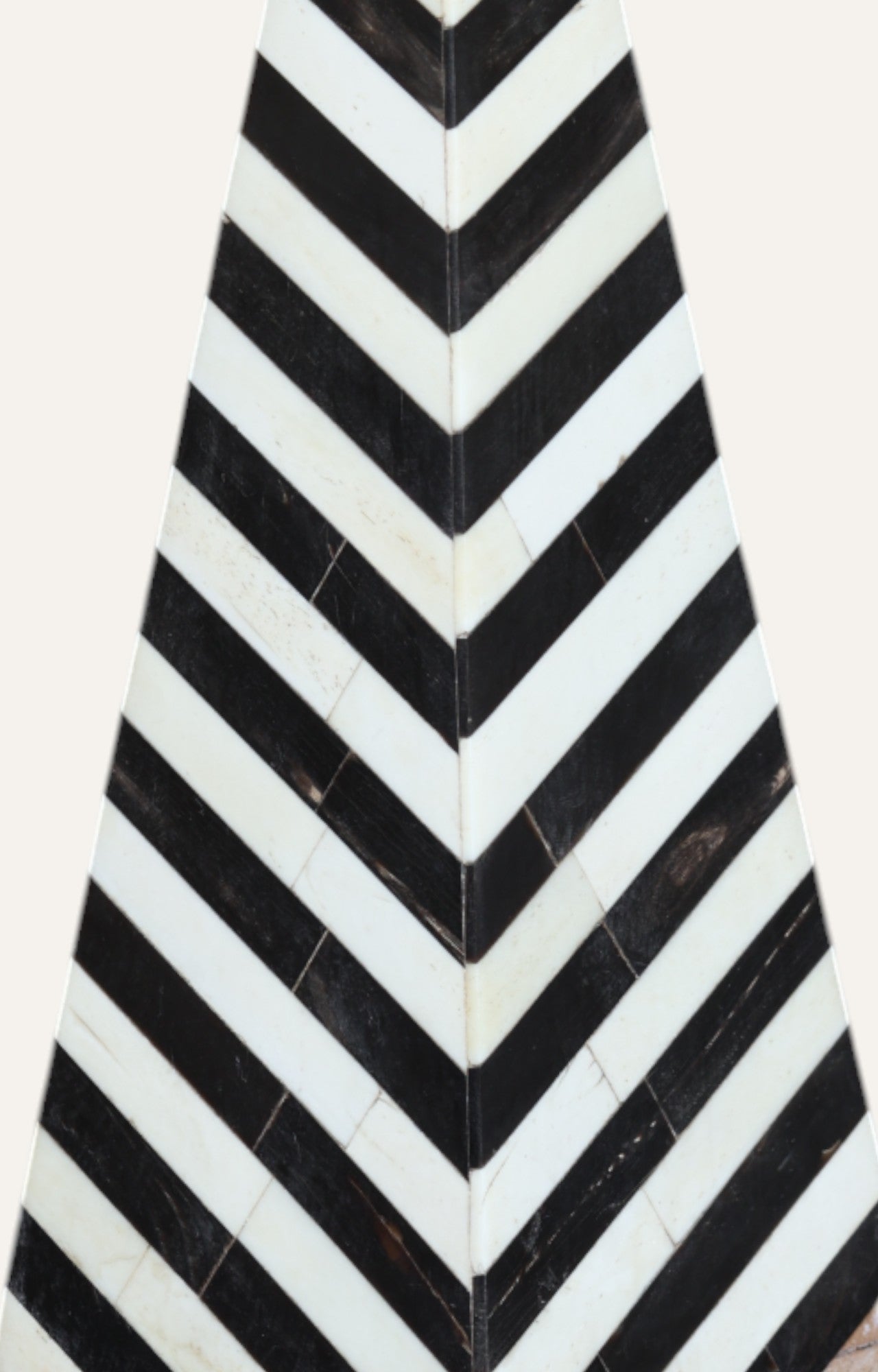 Bold Monochrome Striped Cone Table Décor