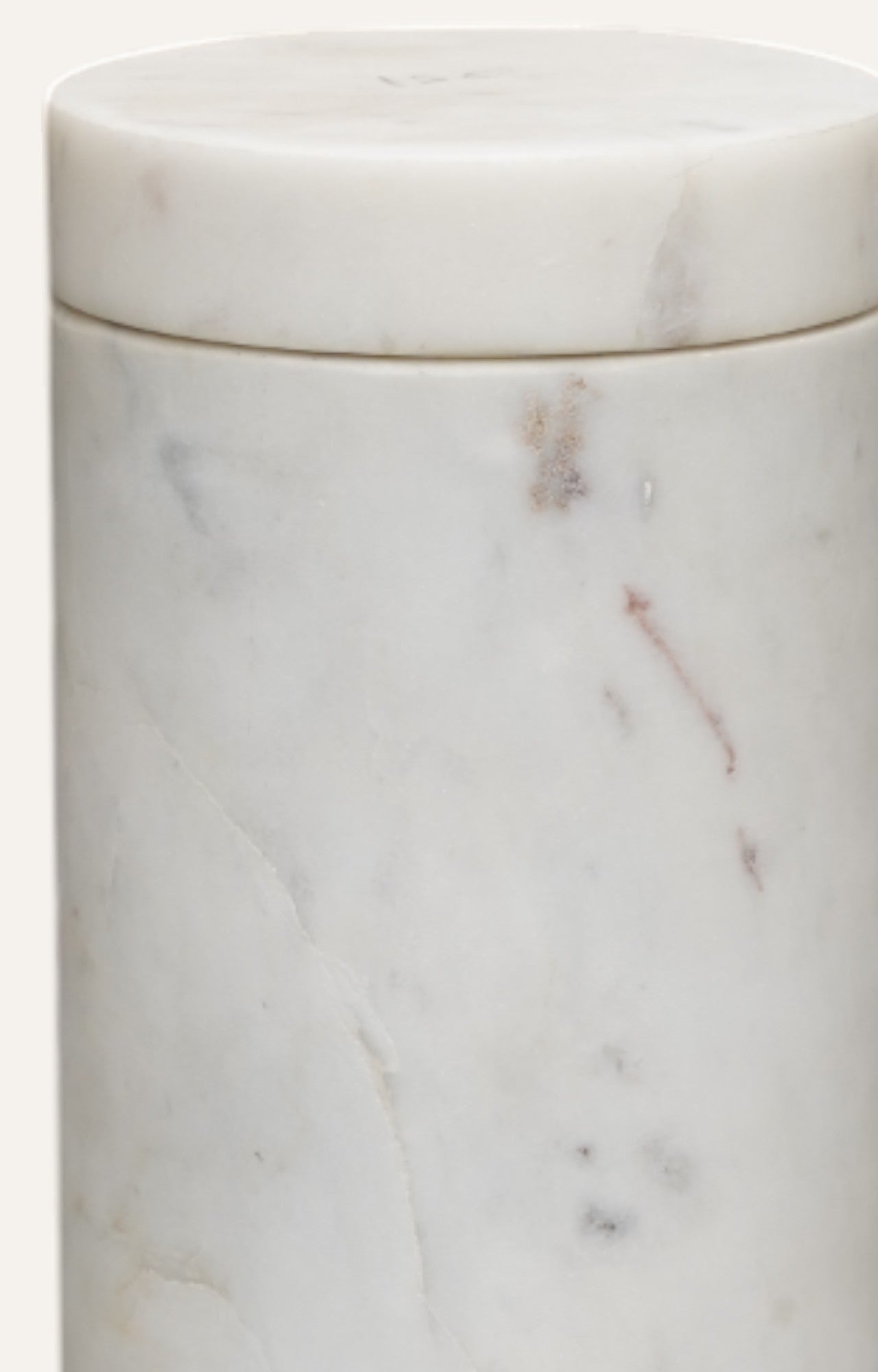 Towering Marble Cylinder Box with Lid