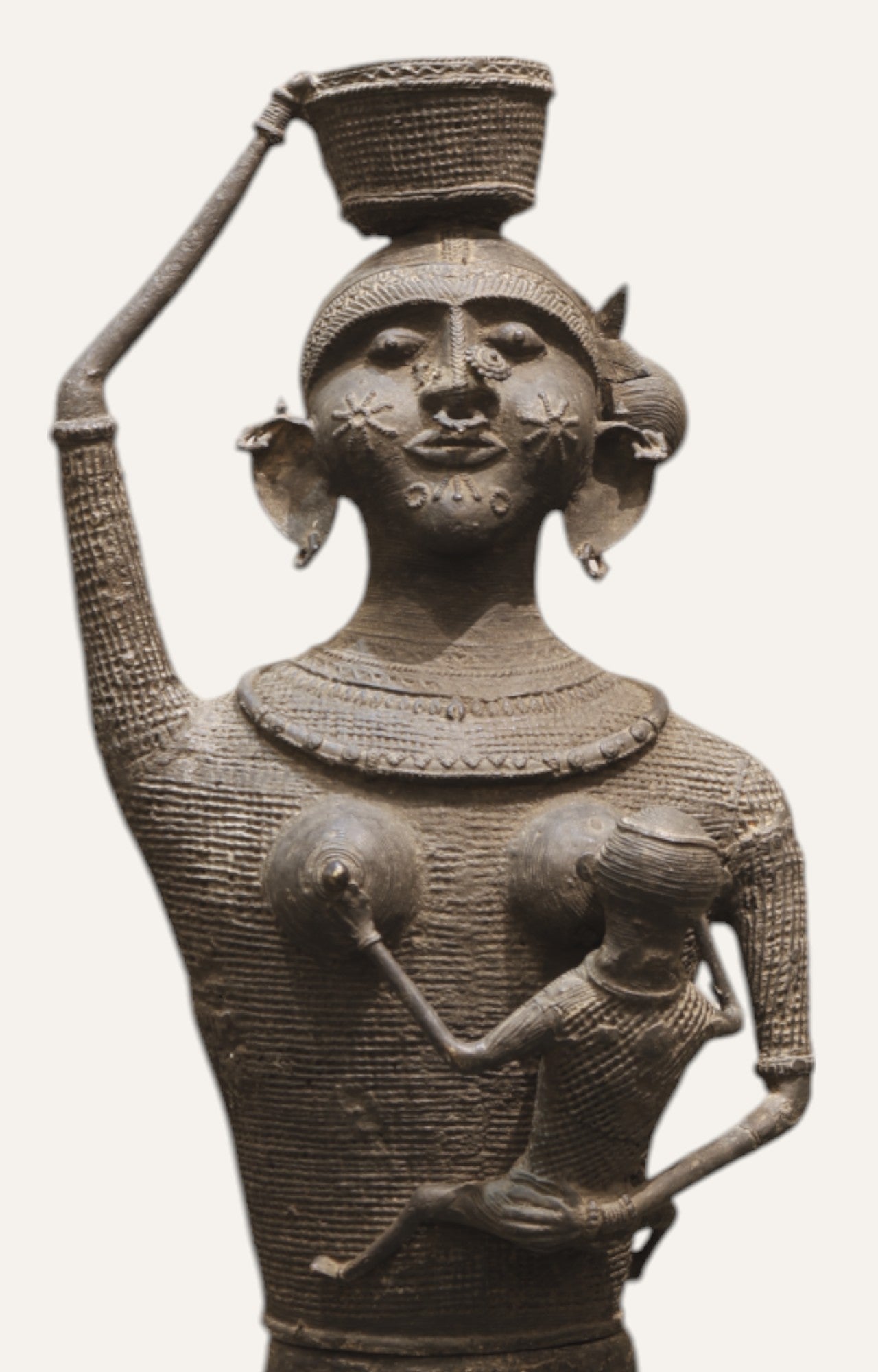 Dhokra Mother with Child Traditional Brass Home Décor