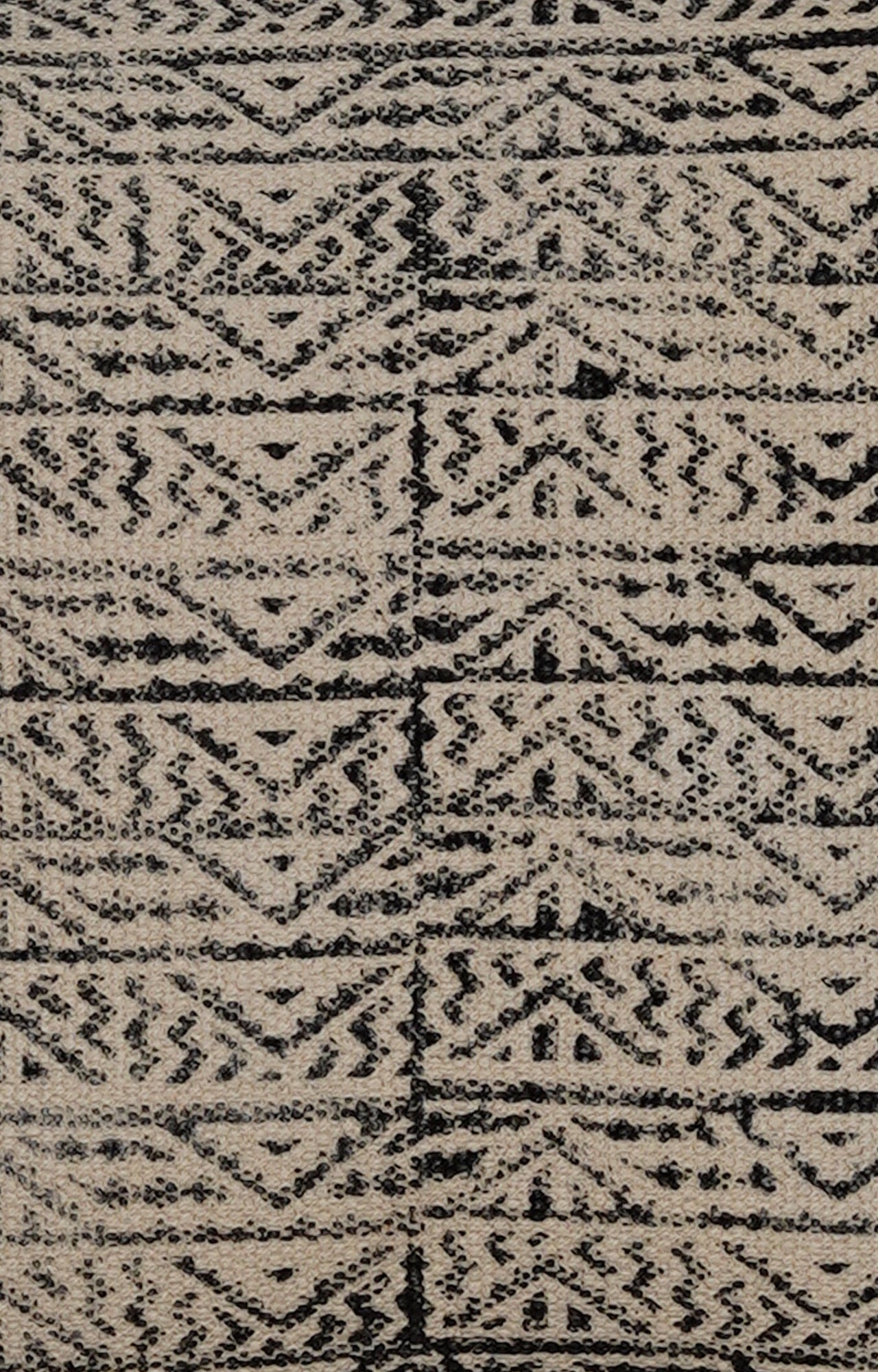 Intricate Patterned Black and White Cushion