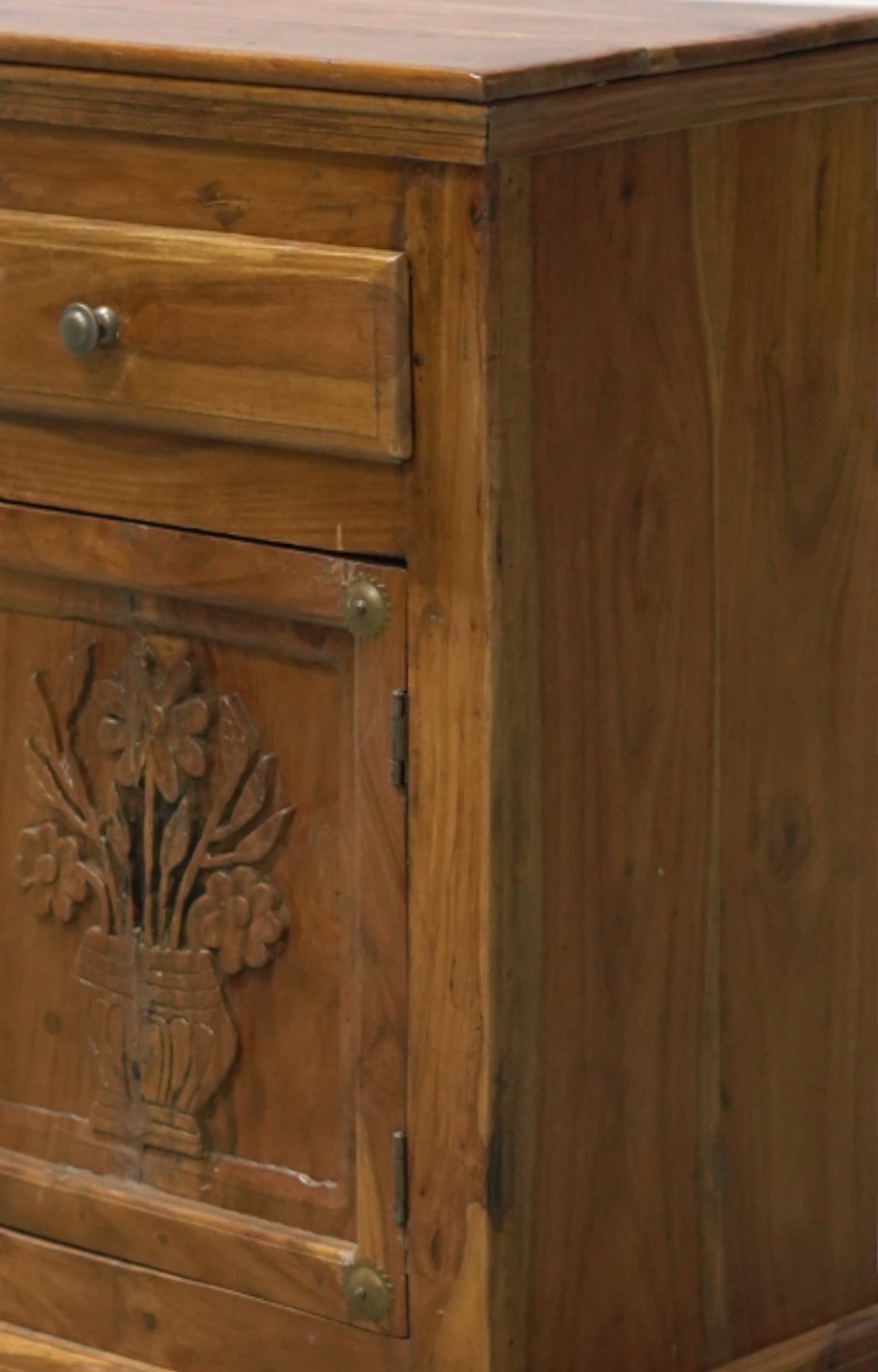 Flora Hand-Carved Wooden Cabinet